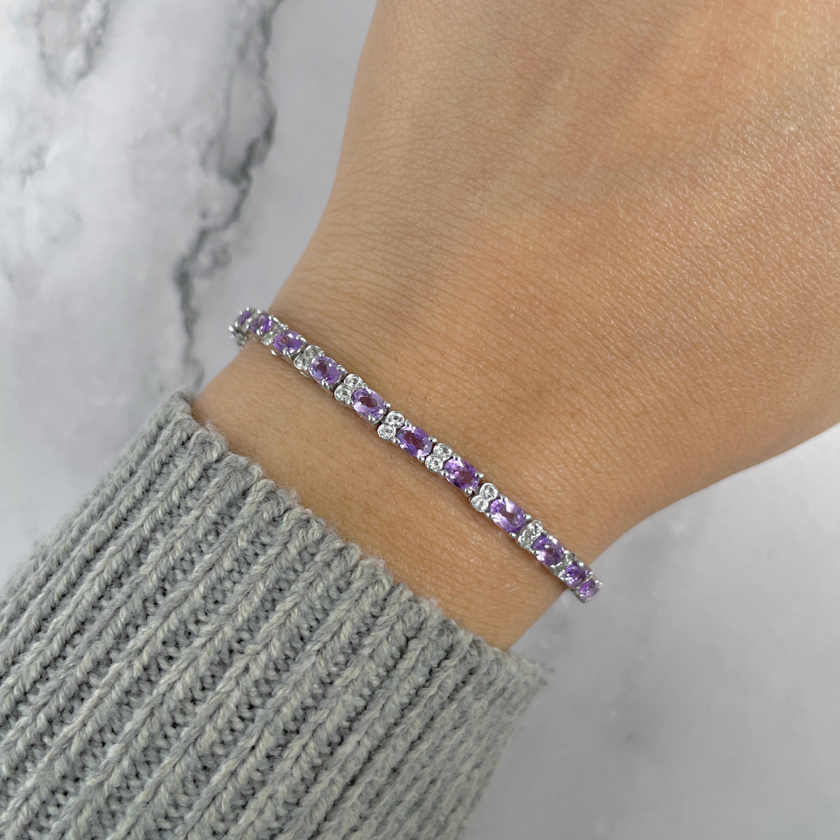 Amethyst Bracelet-(AMT-RDB-111.)