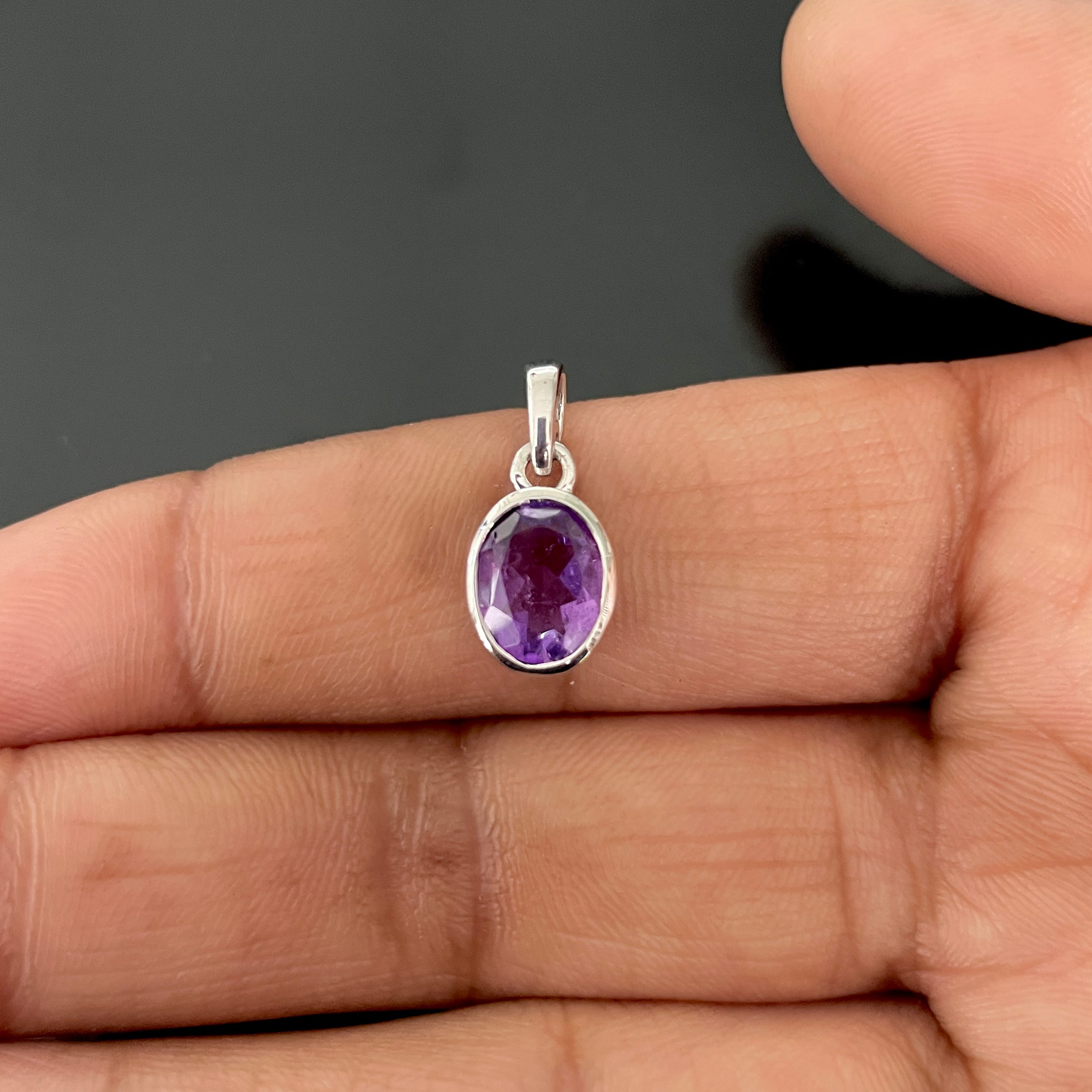 Amethyst Pendant-(AMT-RDP-380.)