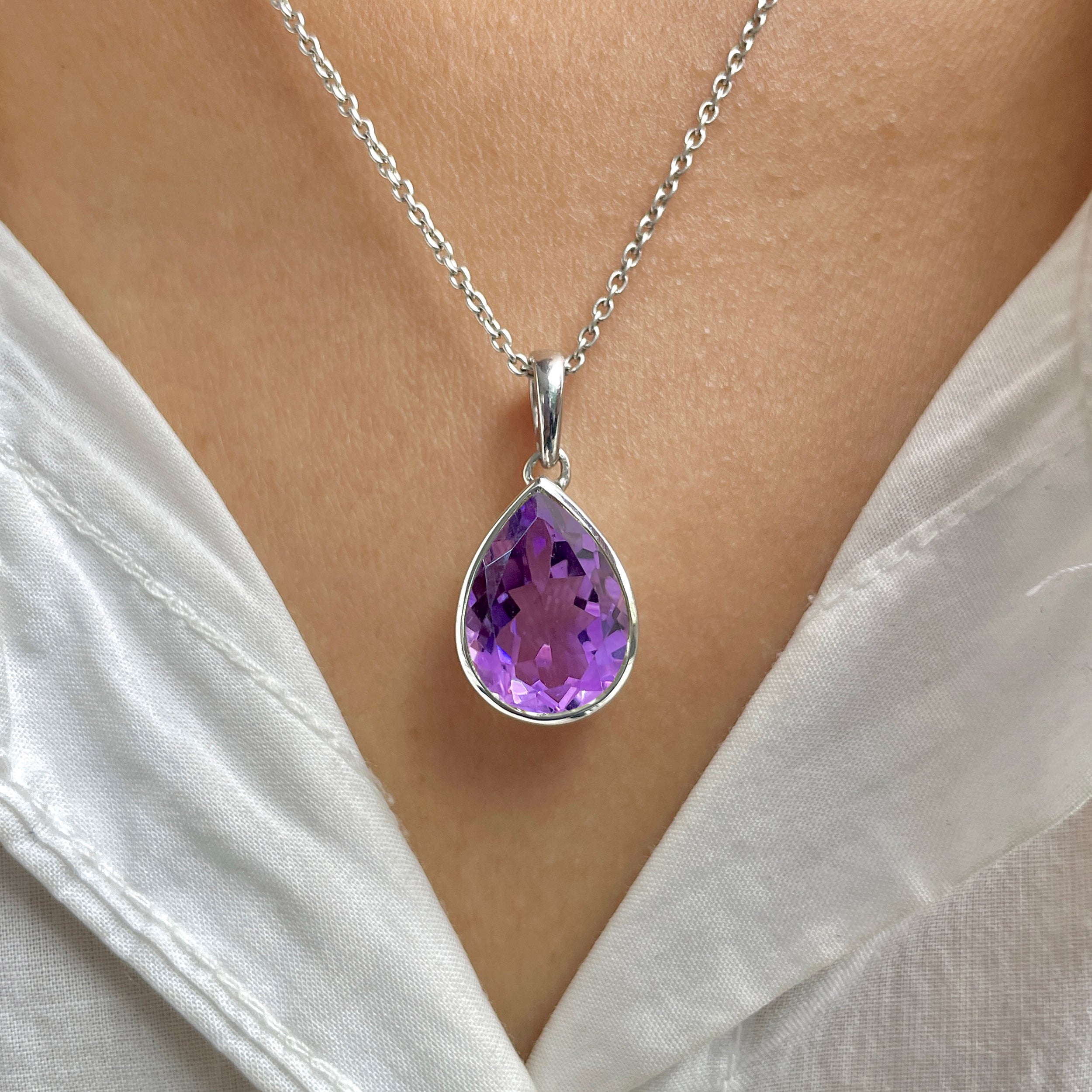 Amethyst Pendant-(AMT-RDP-454.)