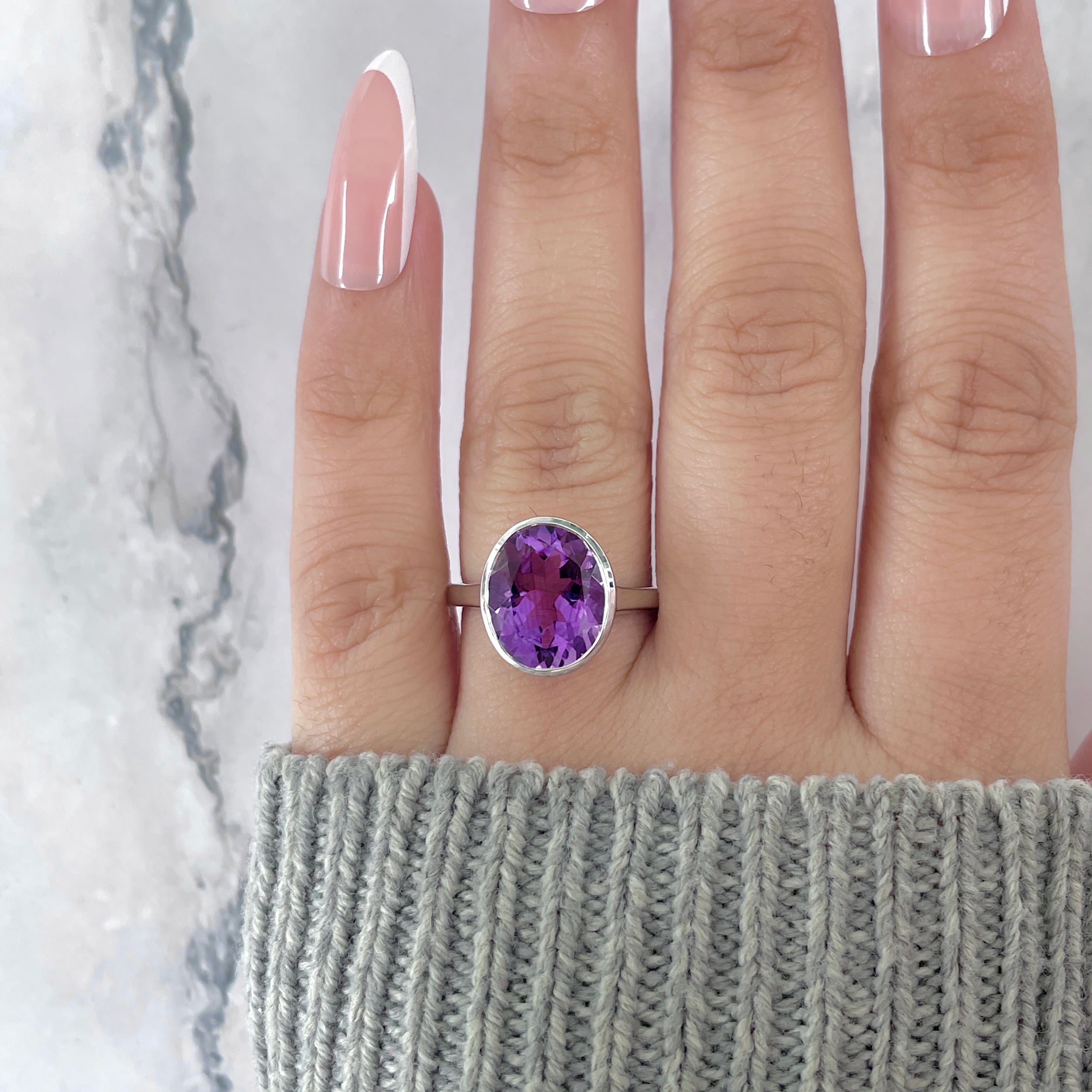 Amethyst Ring-(AMT-RDR-1806.)