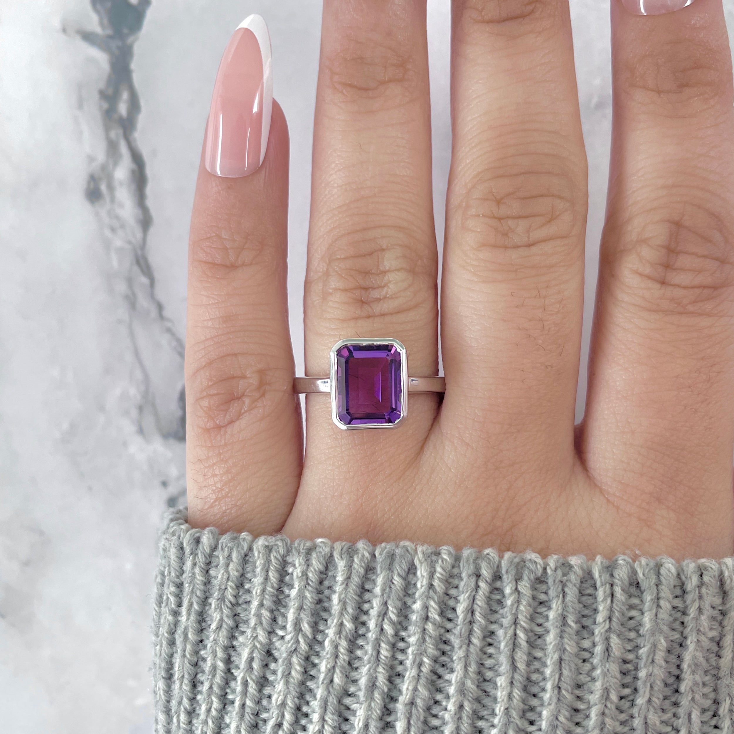 Amethyst Ring-(AMT-RDR-1926.)