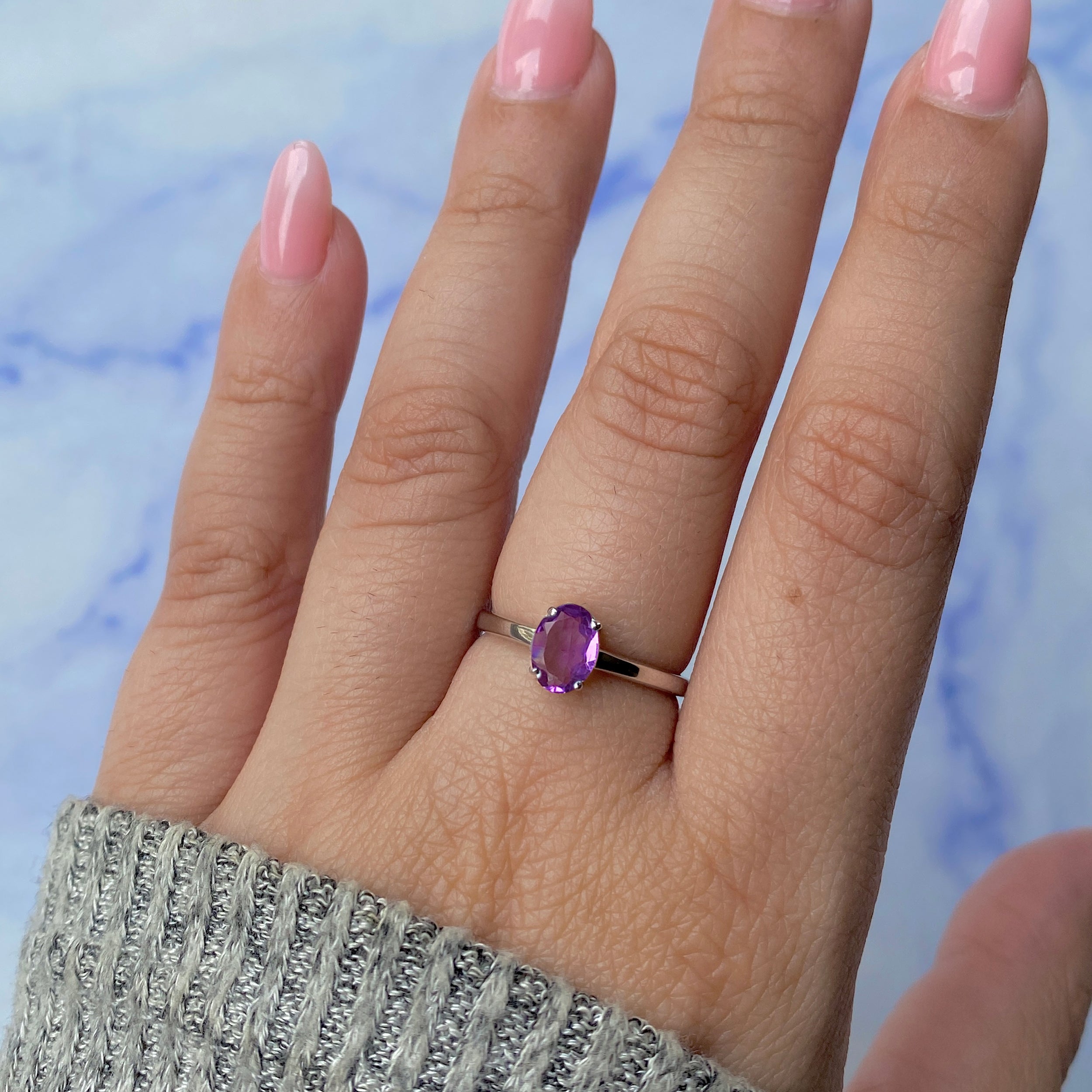 Amethyst Ring-(AMT-RDR-242.)