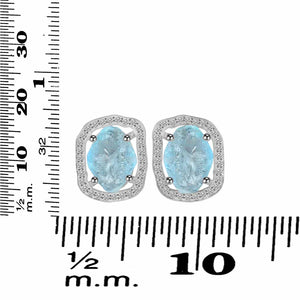 aquamarine-raw-crystal-white-topaz-stud-earring-aqm-rde-1255