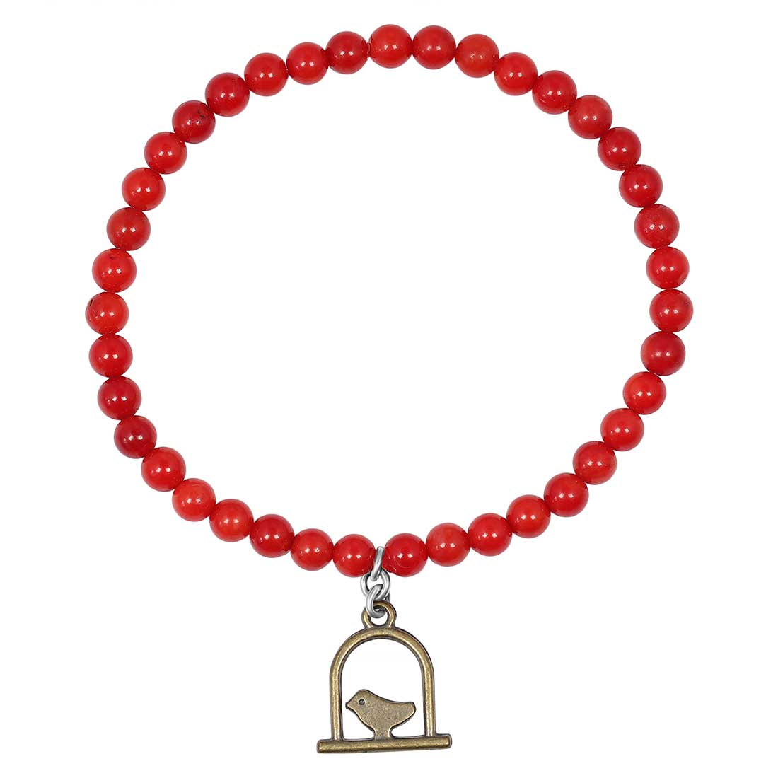 bird-on-a-swing-charm-red-coral-beaded-bracelet-bdd-11-213