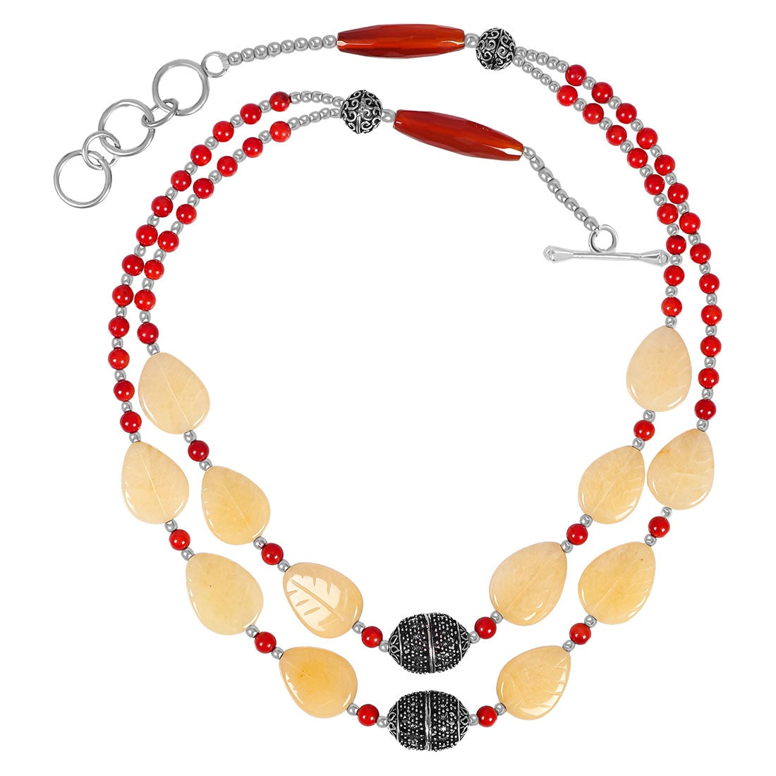 yellow-aragonite-red-jasper-beaded-necklace-bdd-12-1620