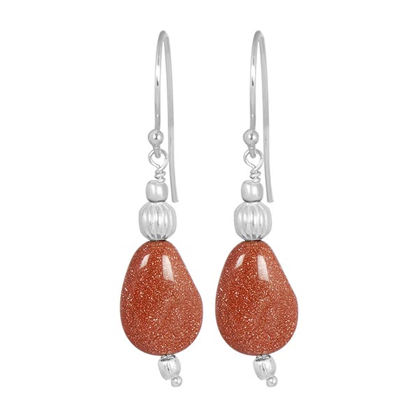 sunstone-beaded-earring