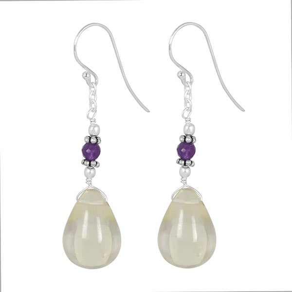 lemon-quartz-beaded-earring