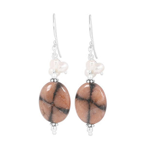 chiastolite-beaded-earring