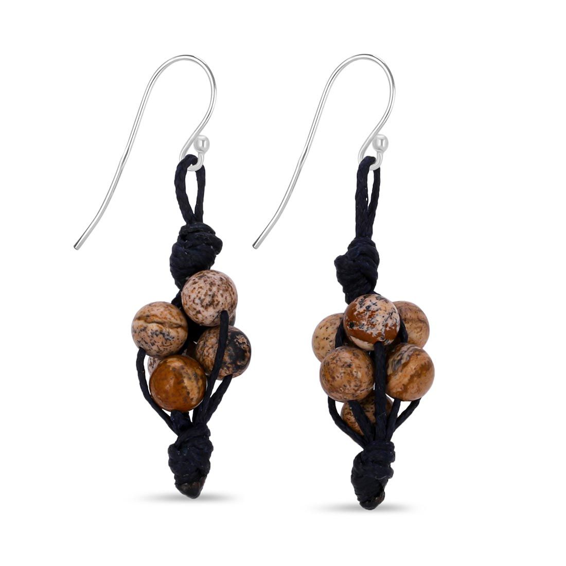breccited-mookite-beaded-earring