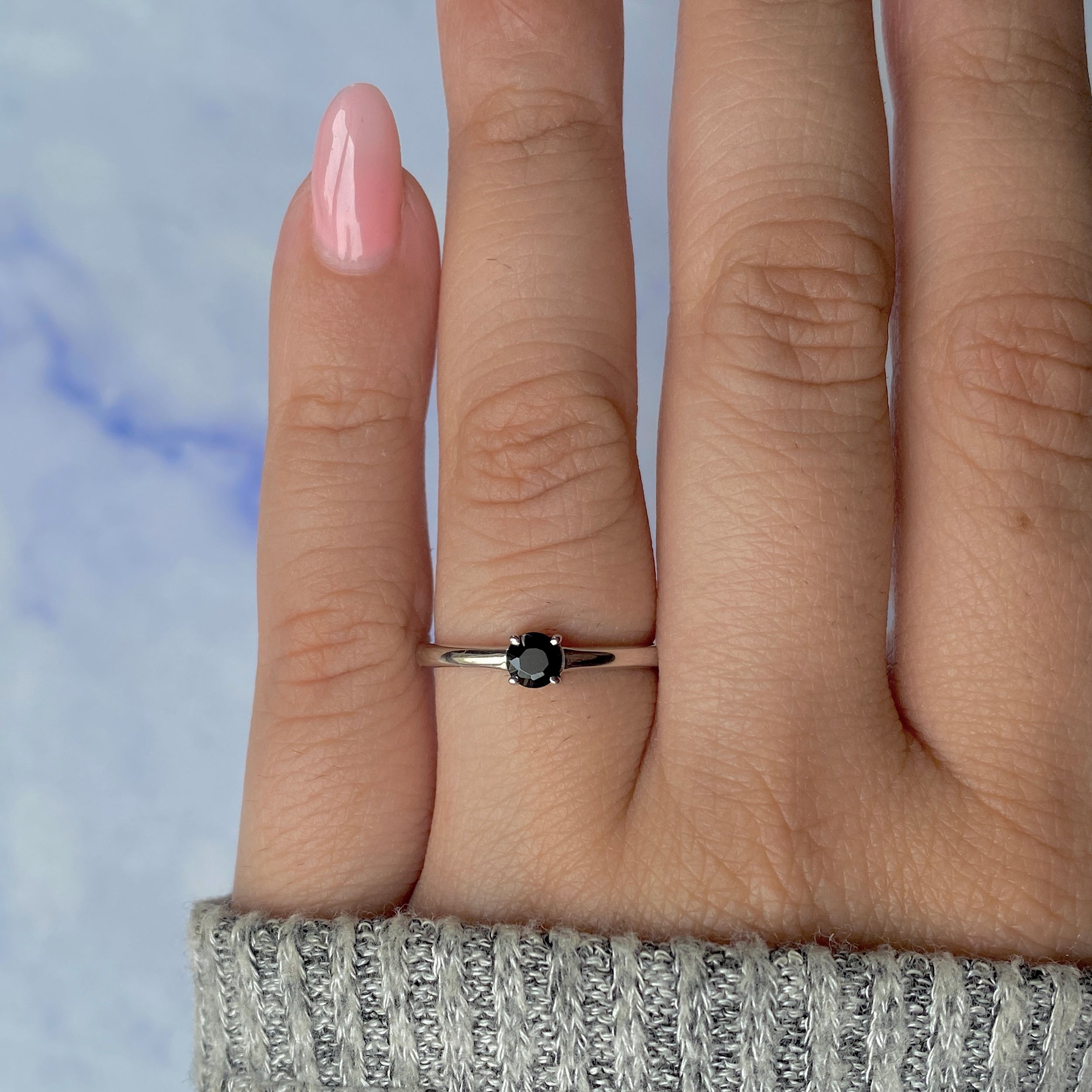 Black Tourmaline Ring-(BLS-RDR-235.)