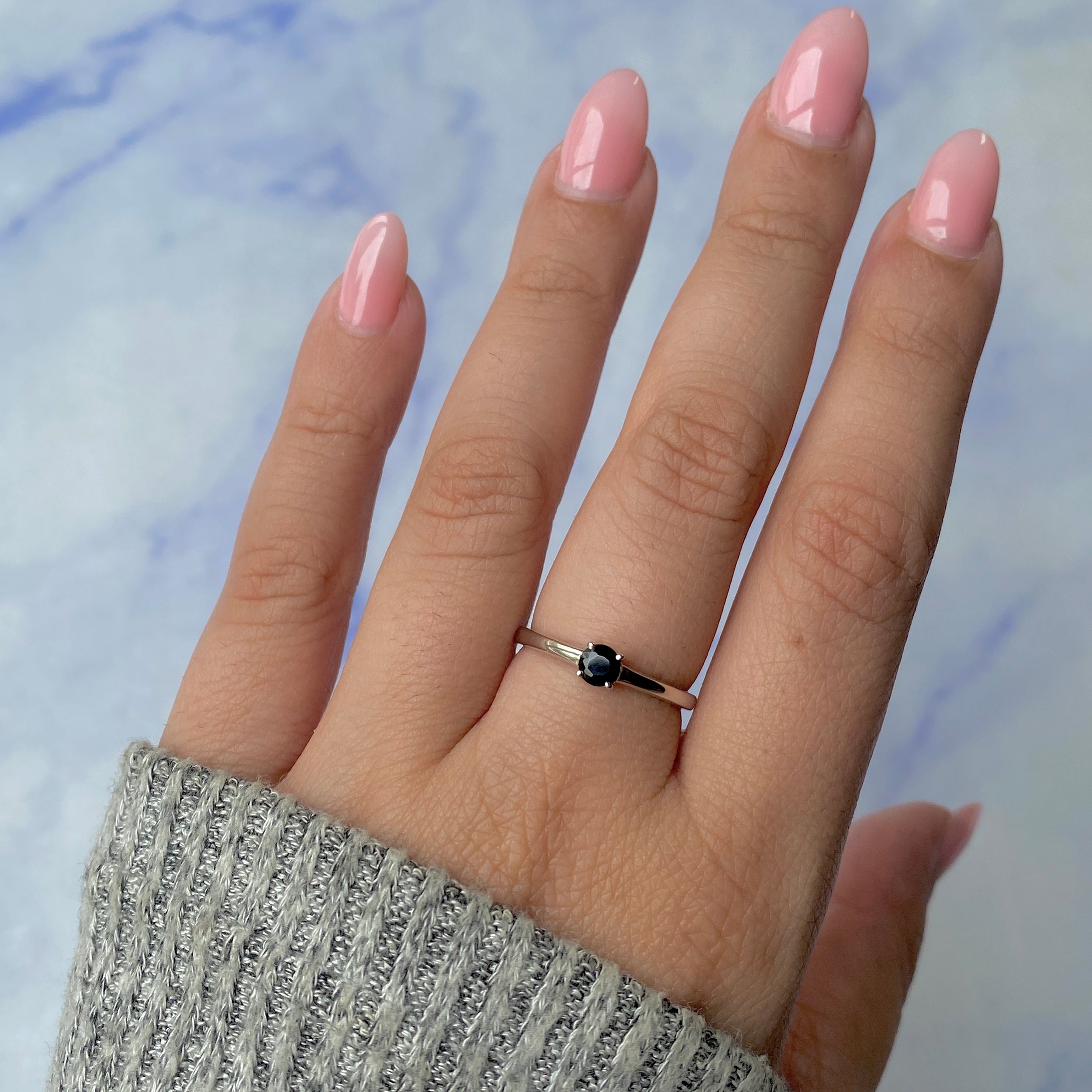 Black Tourmaline Ring-(BLS-RDR-235.)