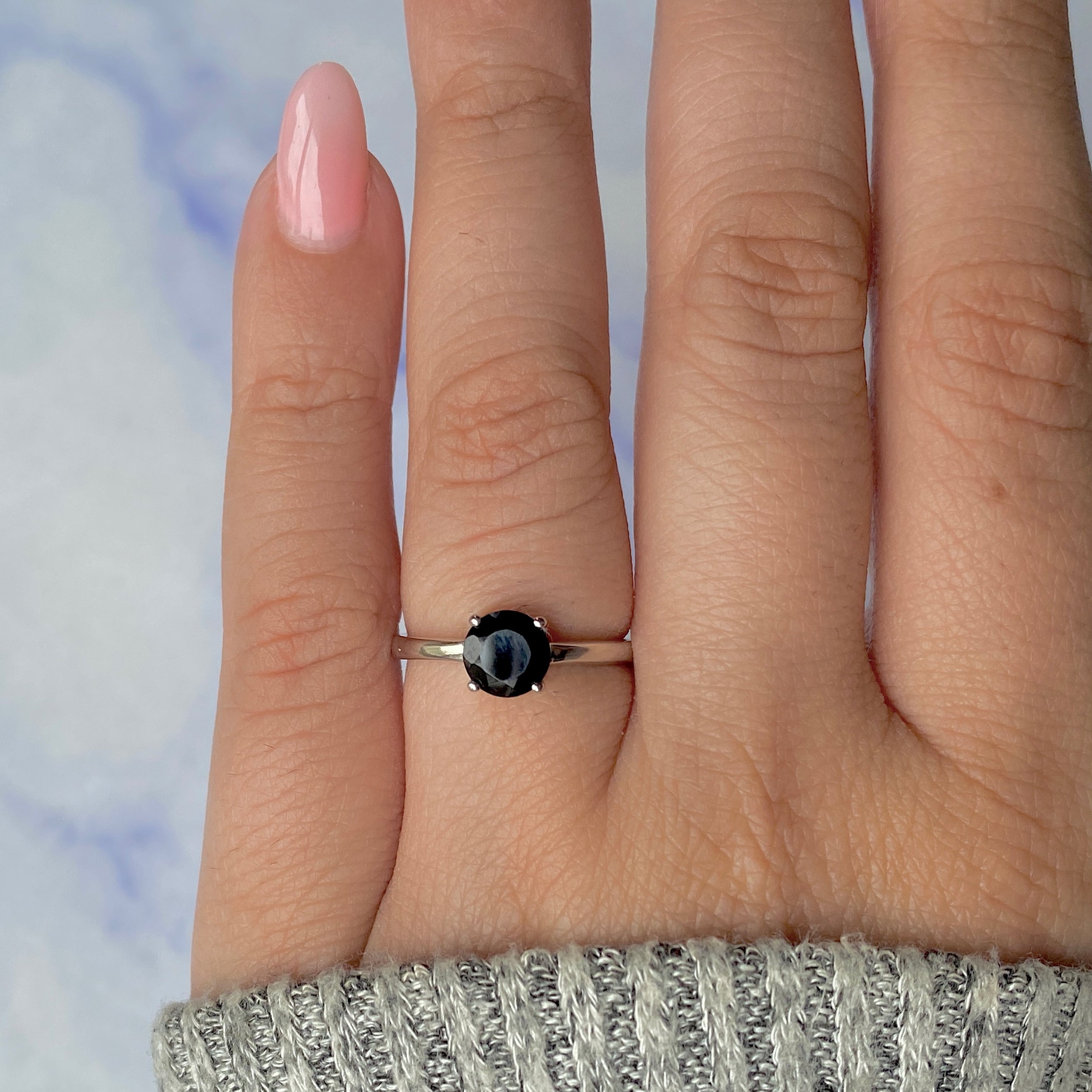 Black Tourmaline Ring-(BLS-RDR-236.)