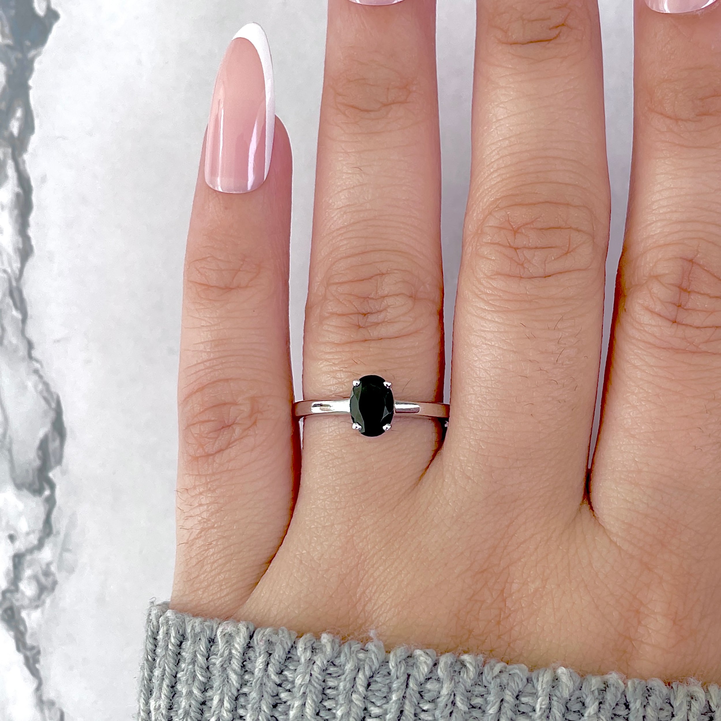 Black Tourmaline Ring-(BLS-RDR-242.)