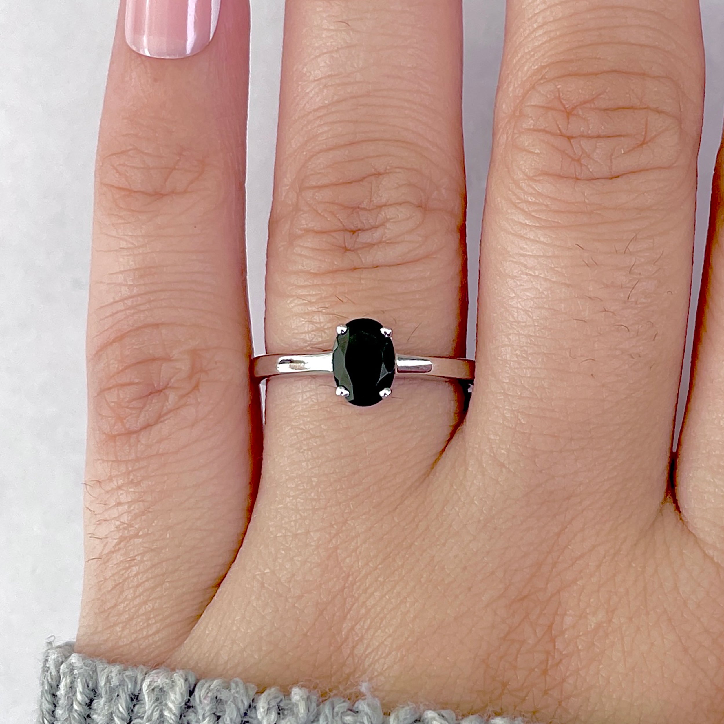 Black Tourmaline Ring-(BLS-RDR-242.)