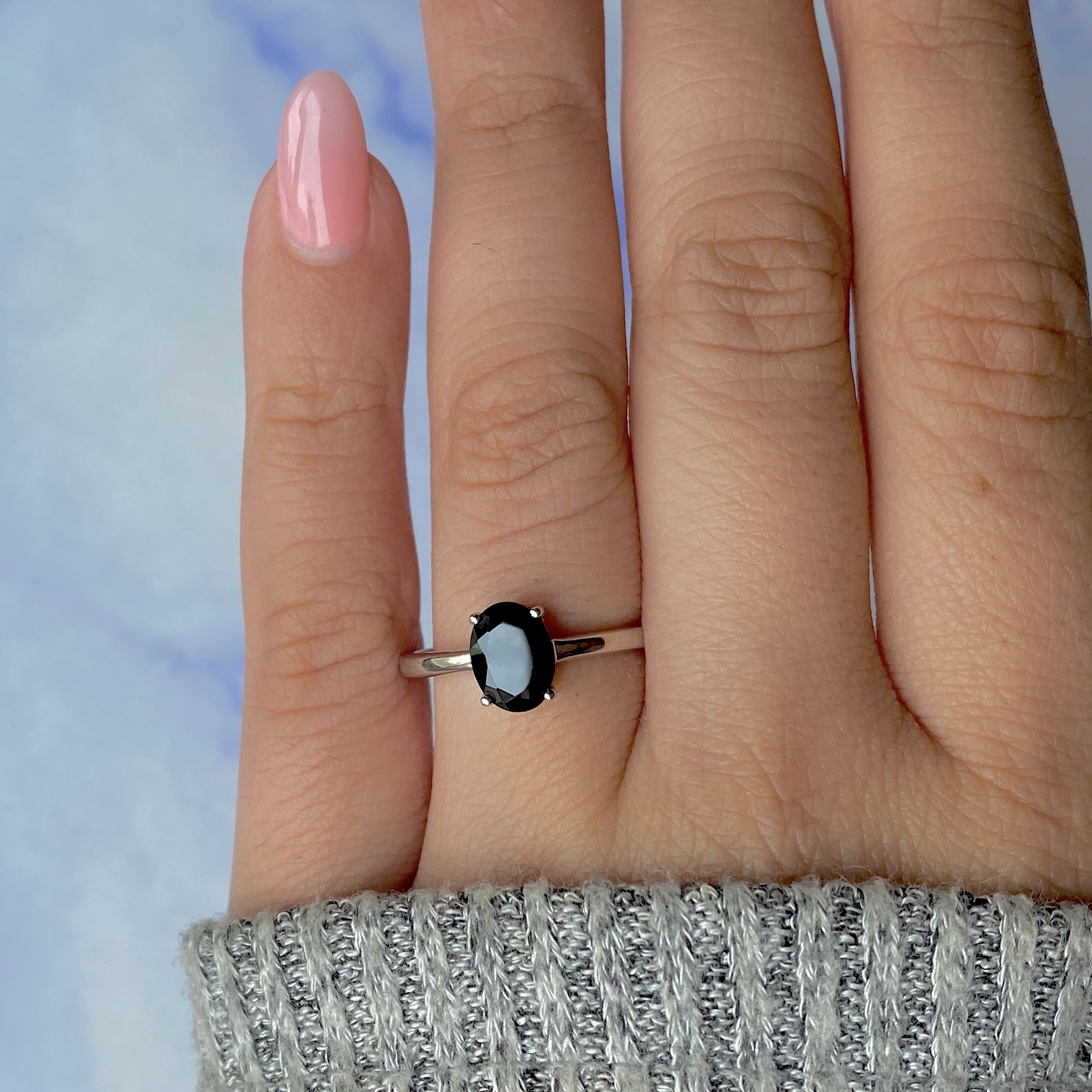 Black Tourmaline Ring-(BLS-RDR-249.)