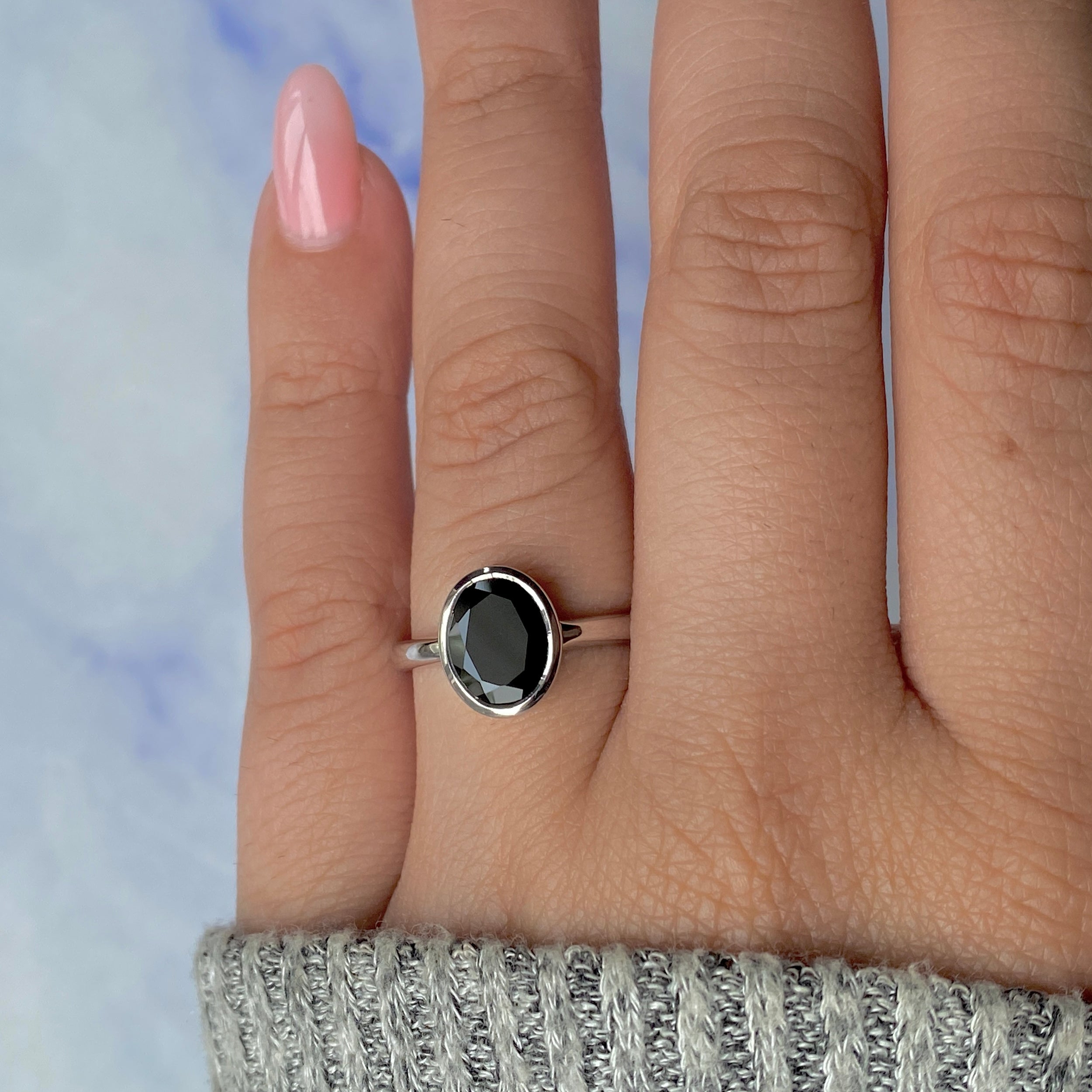 Black Tourmaline Ring-(BLS-RDR-251.)