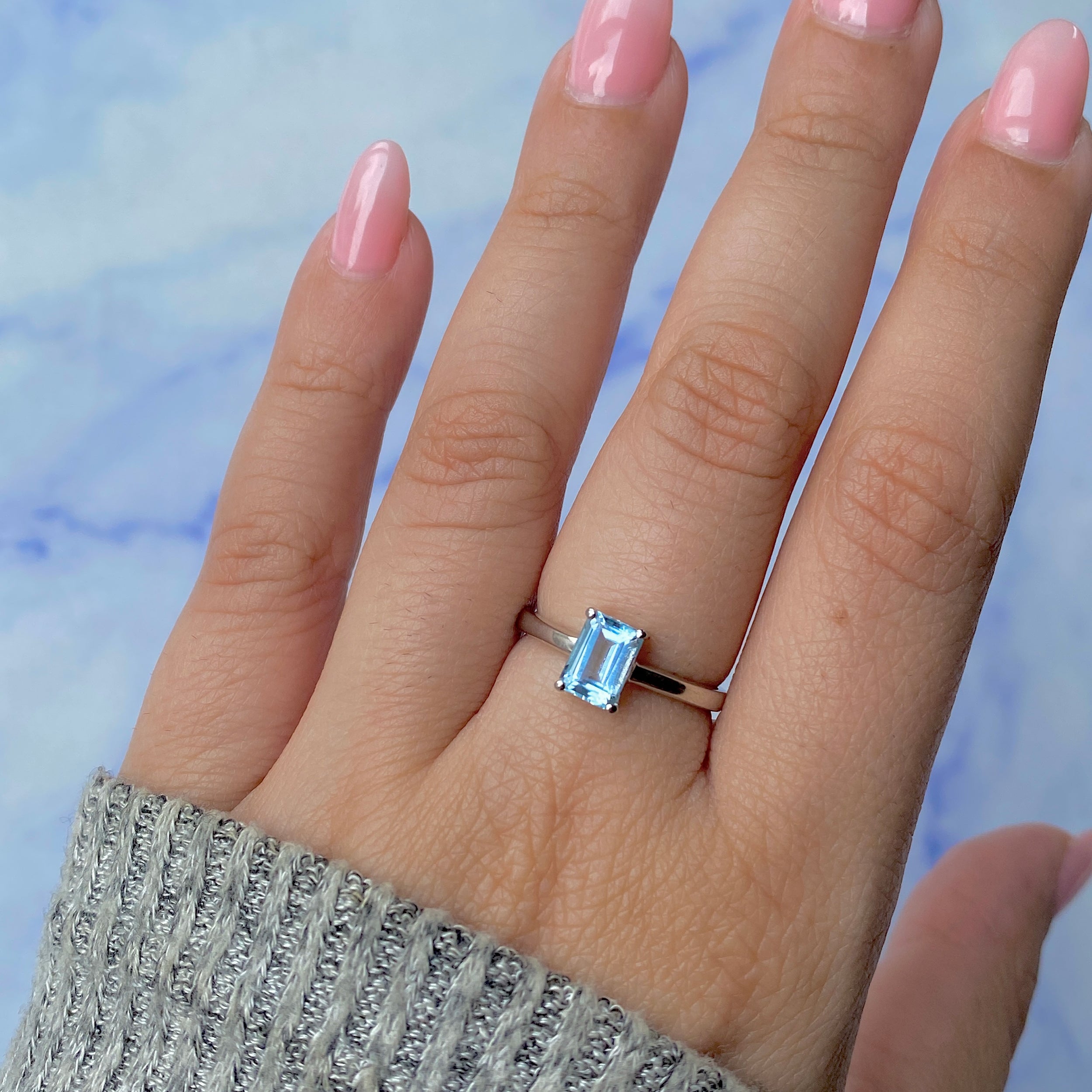 Blue Topaz Ring-(BTZ-RDR-241.)