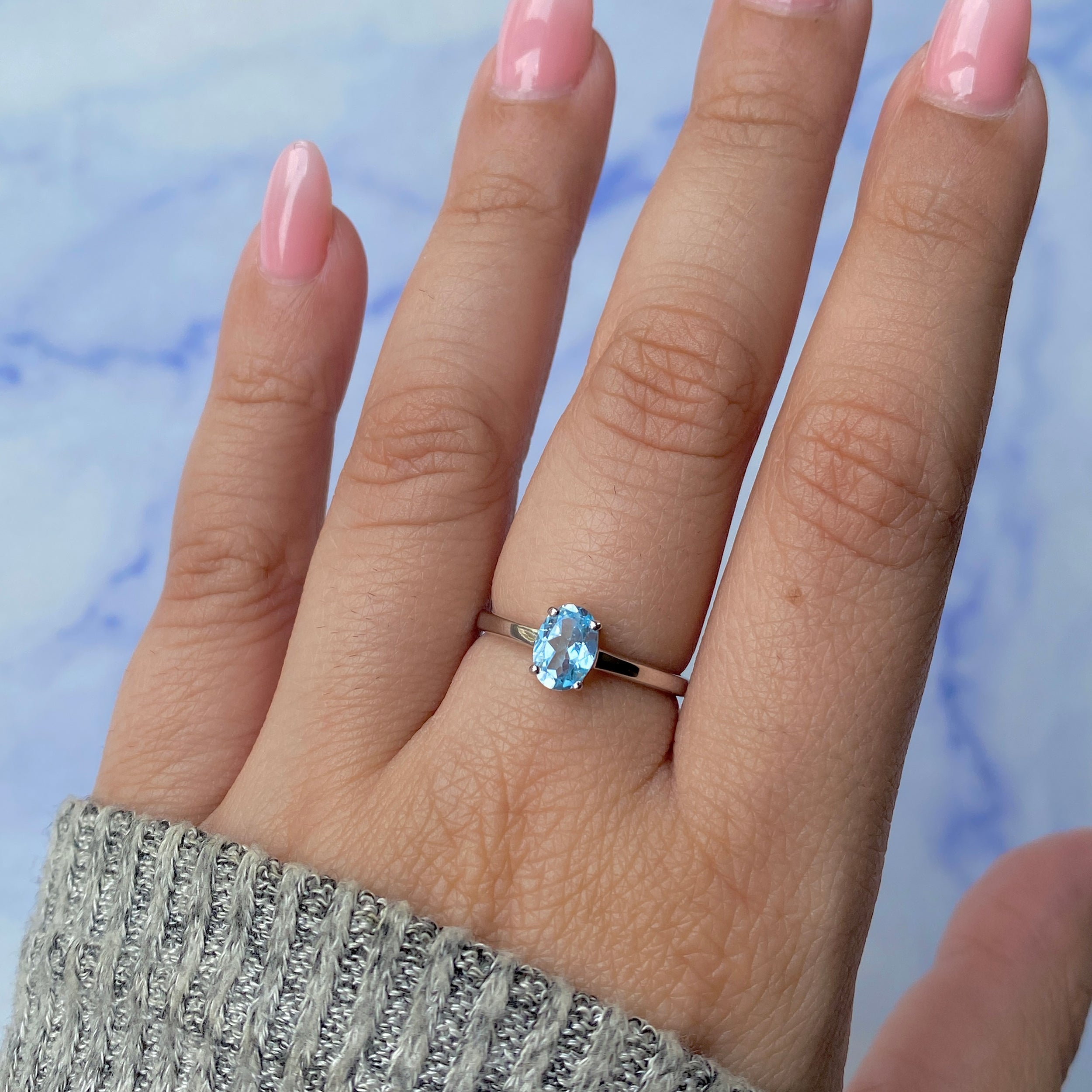 Blue Topaz Ring-(BTZ-RDR-242.)