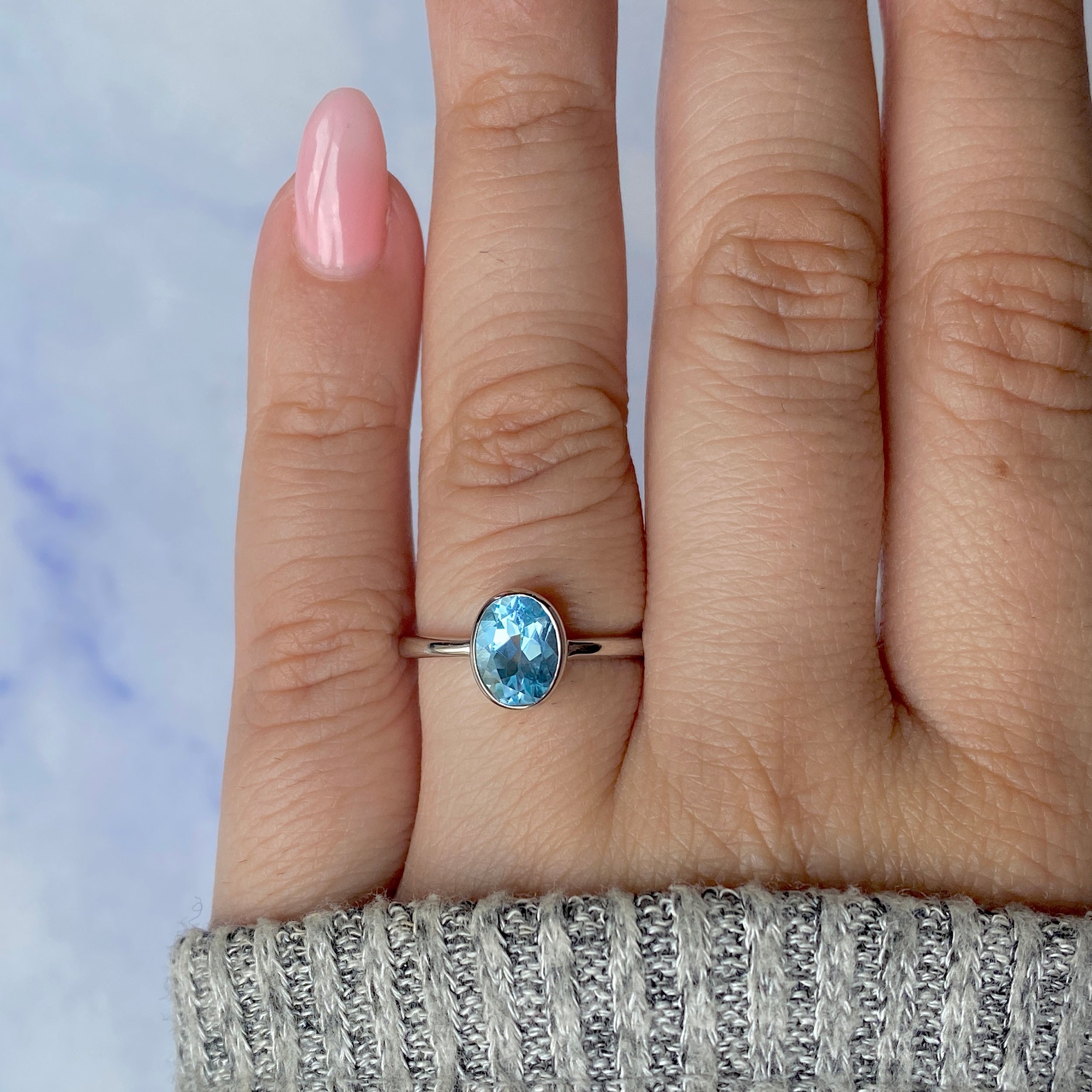 Blue Topaz Ring-(BTZ-RDR-248.)