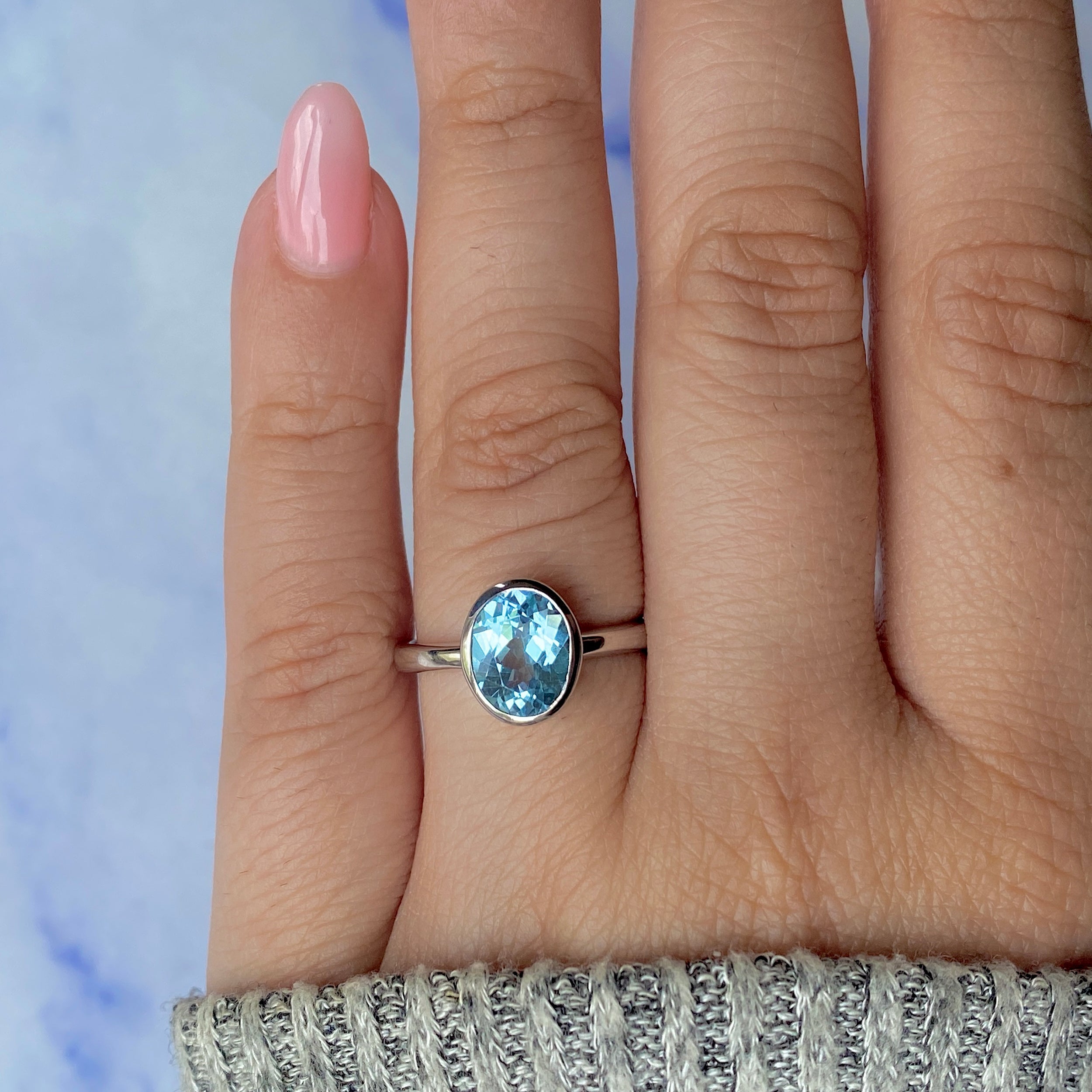 Blue Topaz Ring-(BTZ-RDR-251.)