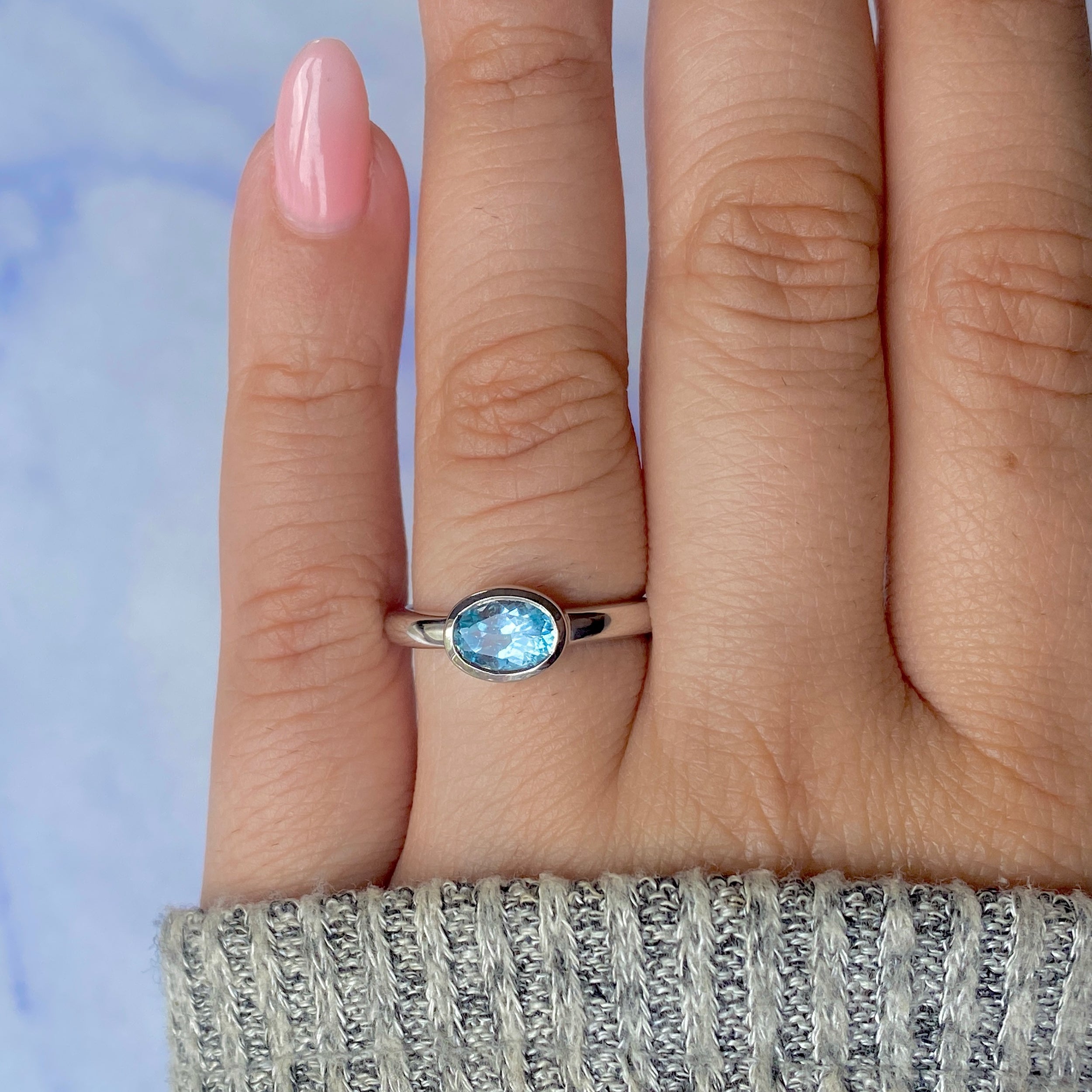 Blue Topaz Ring-(BTZ-RDR-4026.)