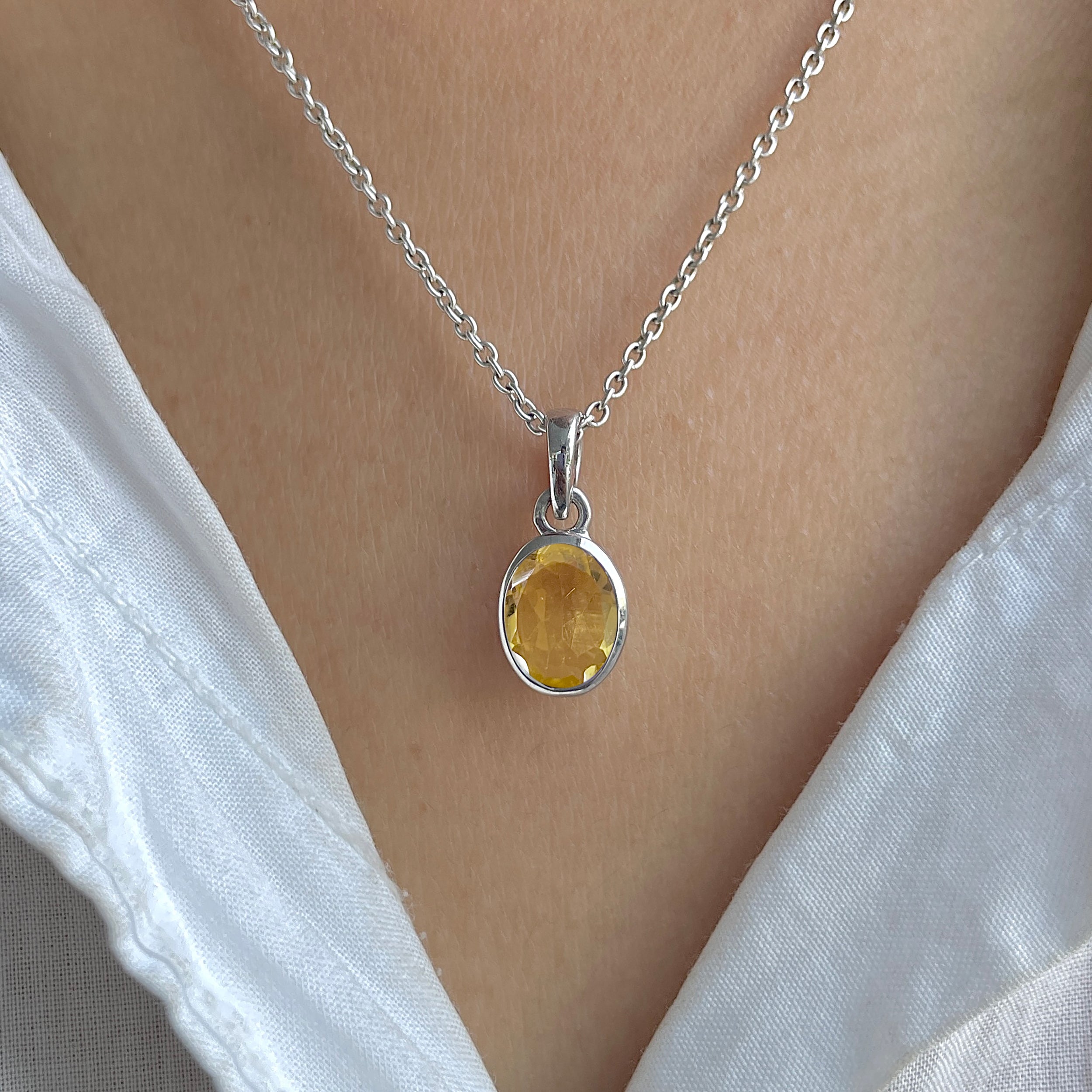 Citrine Pendant-(CIT-RDP-380.)