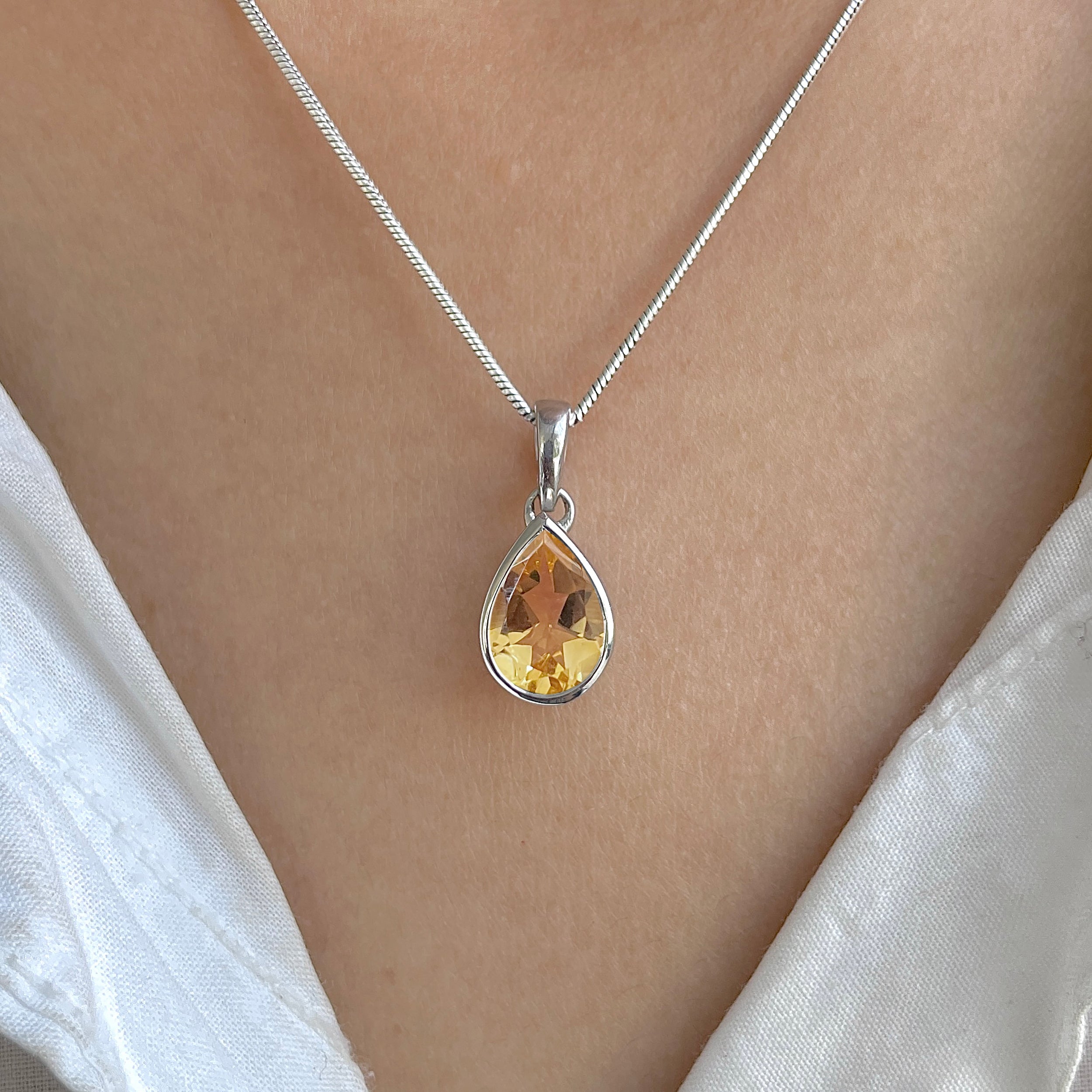 Citrine Pendant-(CIT-RDP-468.)