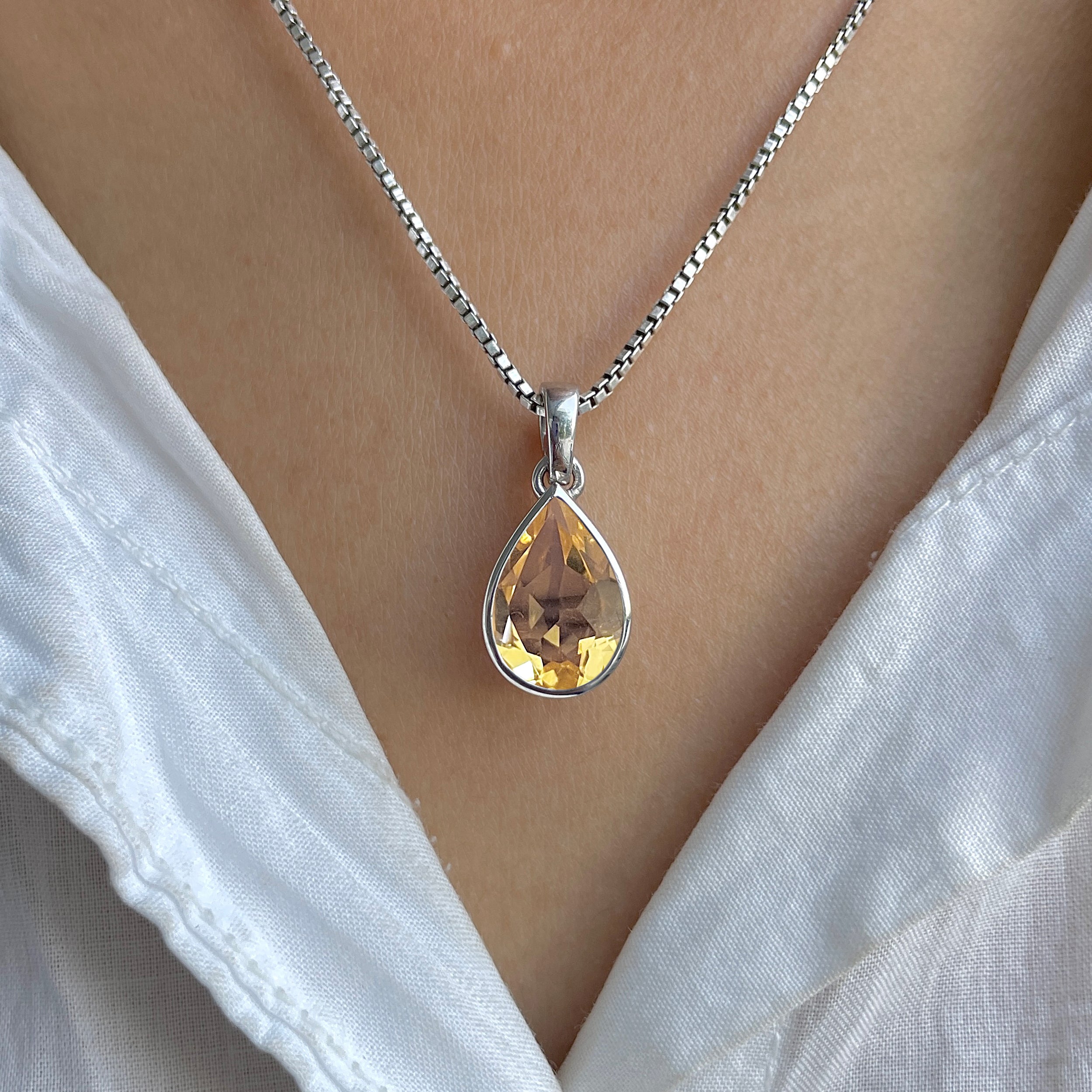 Citrine Pendant-(CIT-RDP-470.)