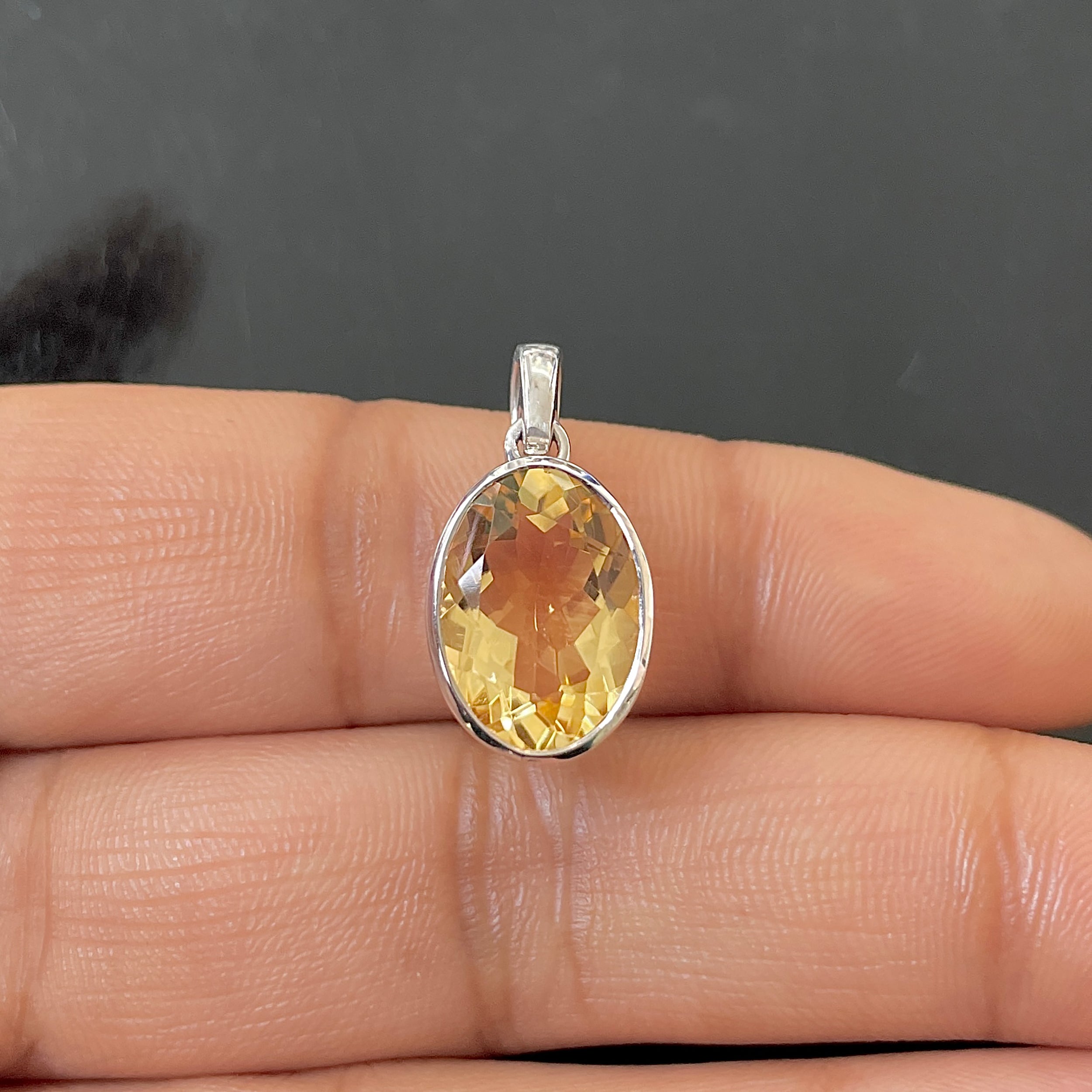 Citrine Pendant-(CIT-RDP-471.)