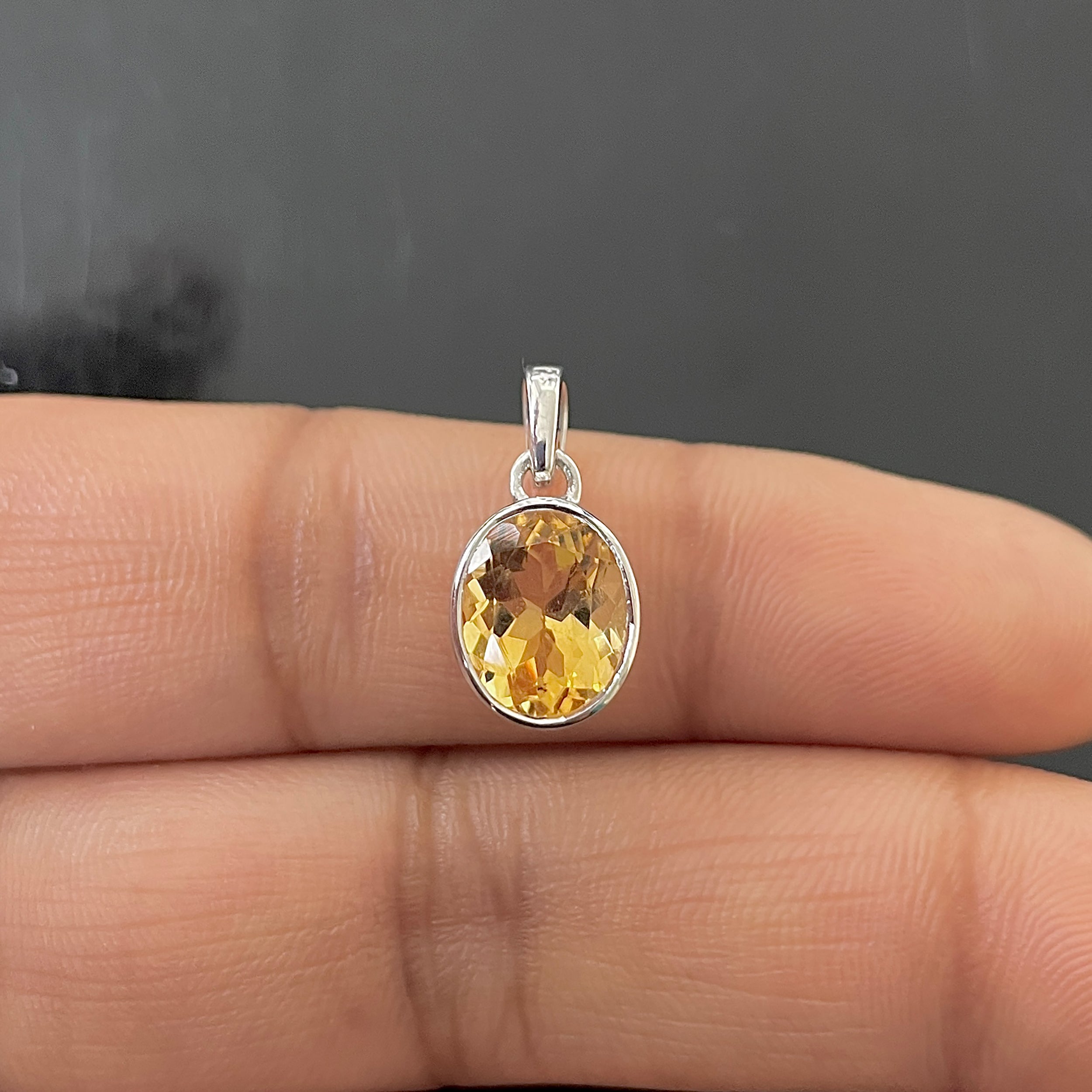 Citrine Pendant-(CIT-RDP-734.)