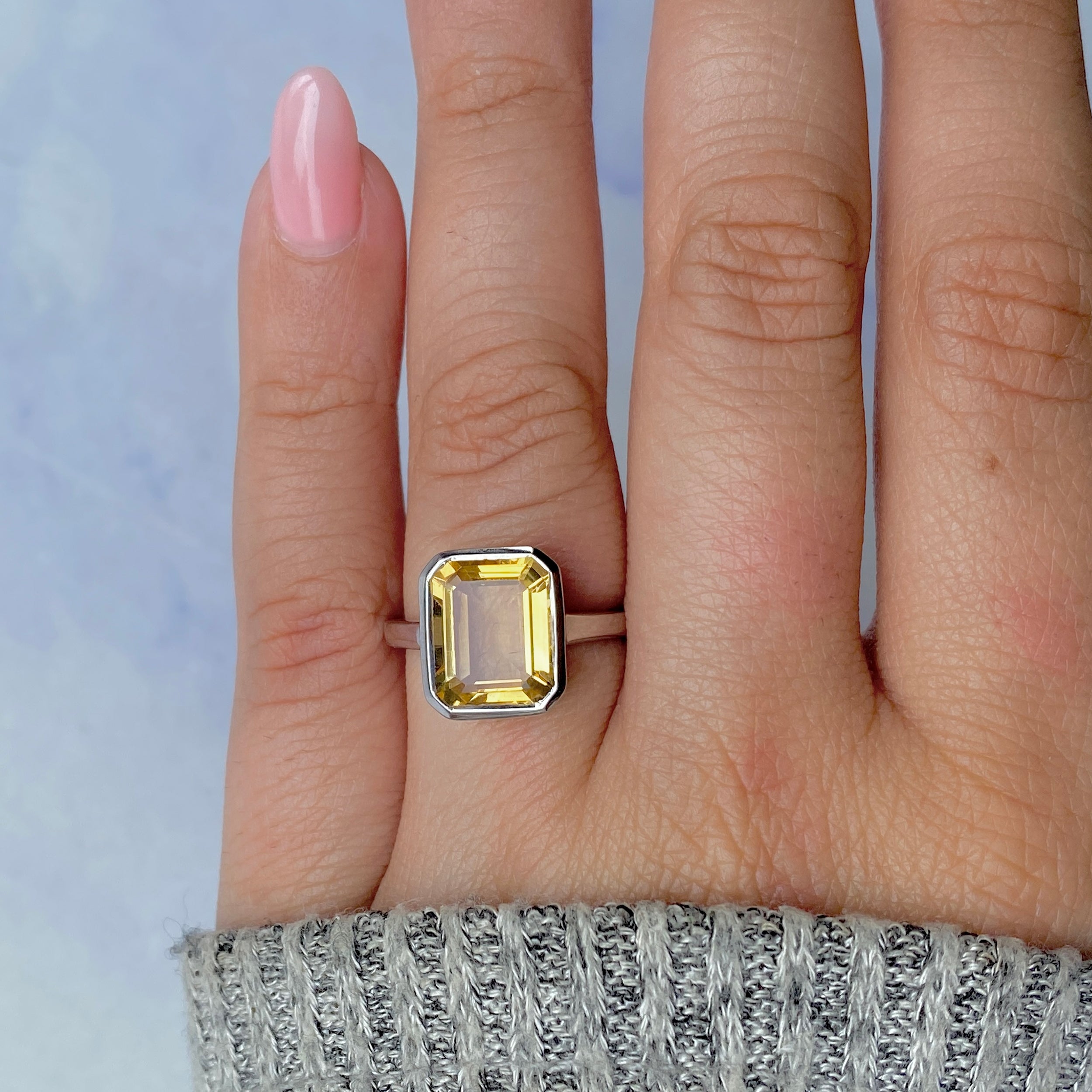 Citrine Ring-(CIT-RDR-1752.)