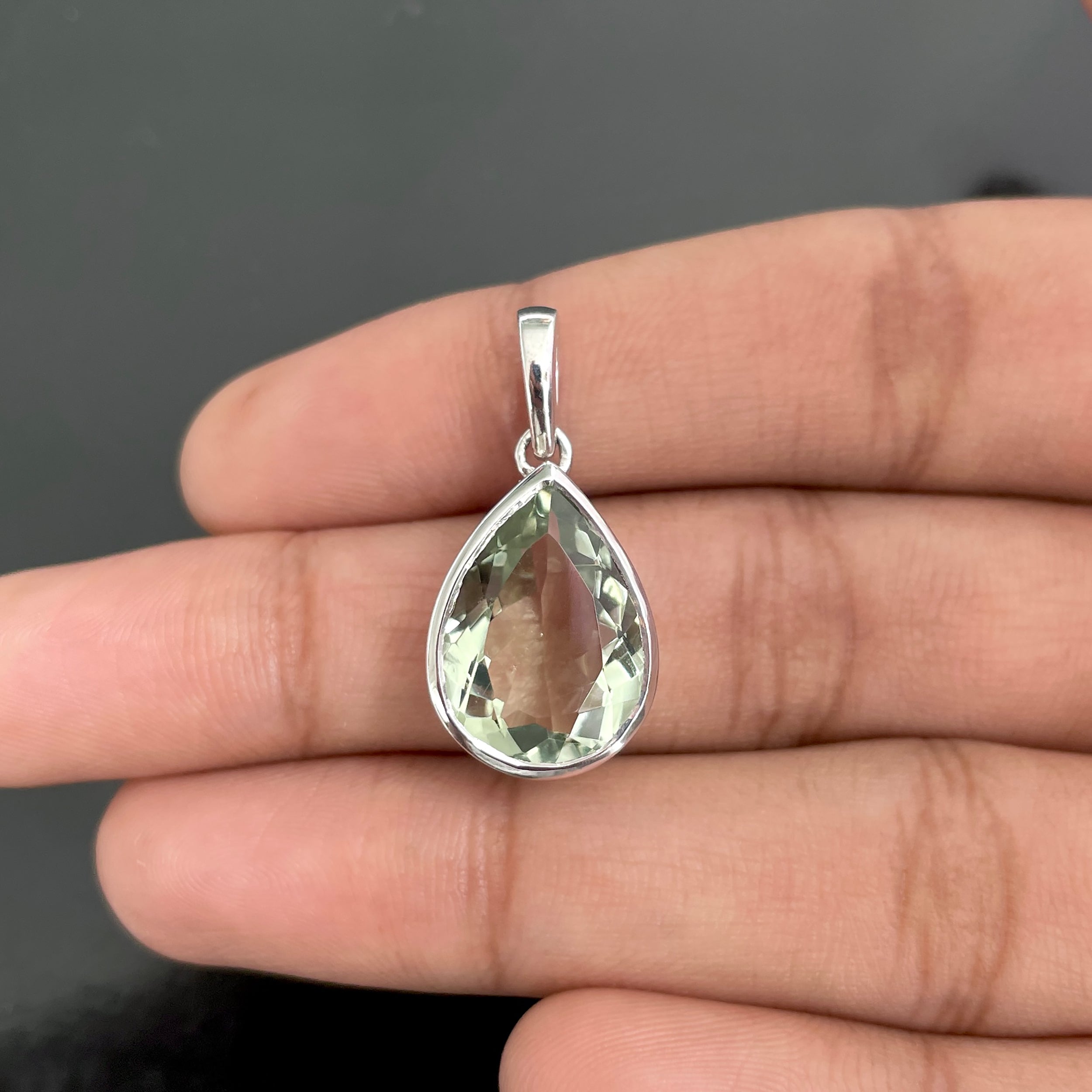 Green Amethyst Pendant-(GRA-RDP-454.)