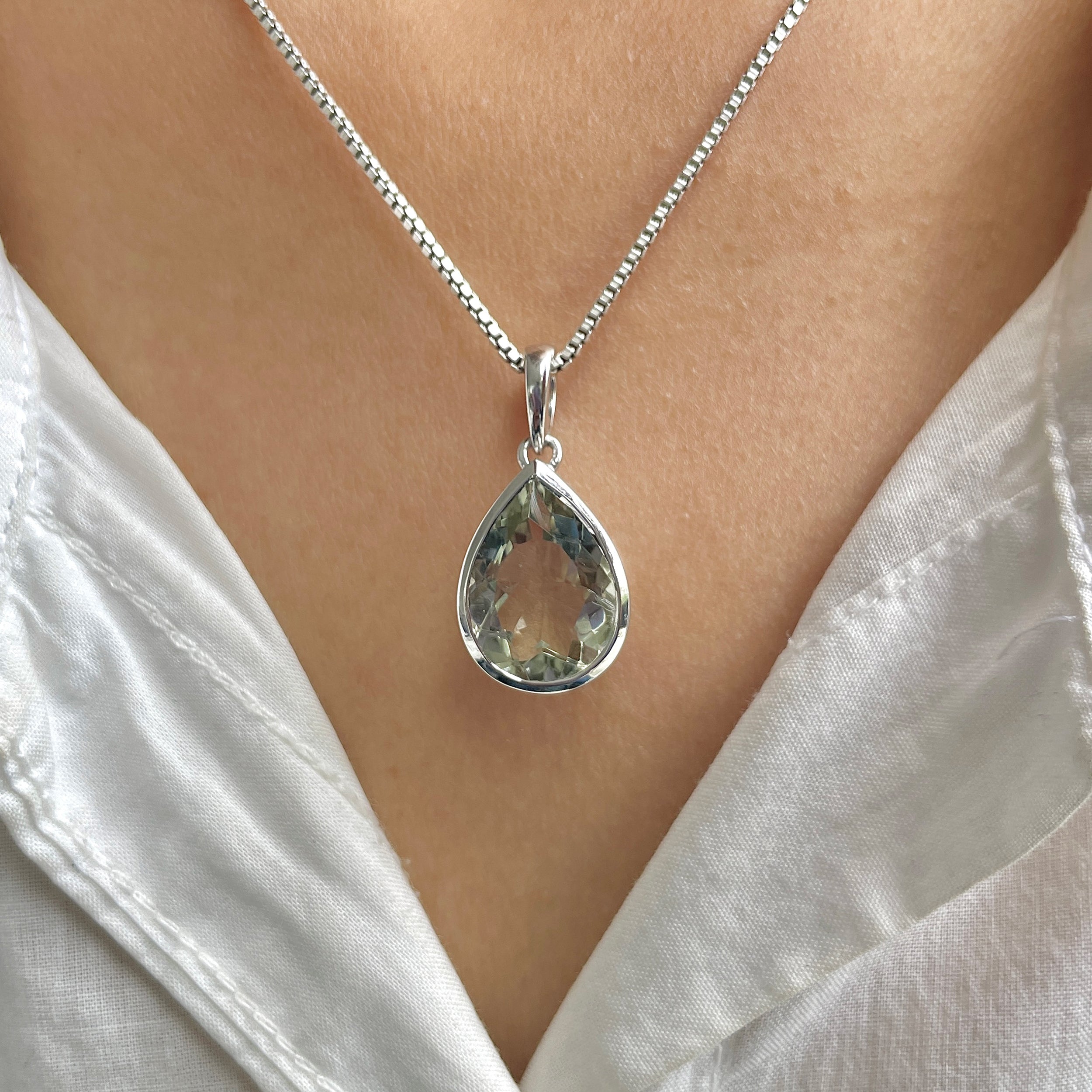 Green Amethyst Pendant-(GRA-RDP-454.)