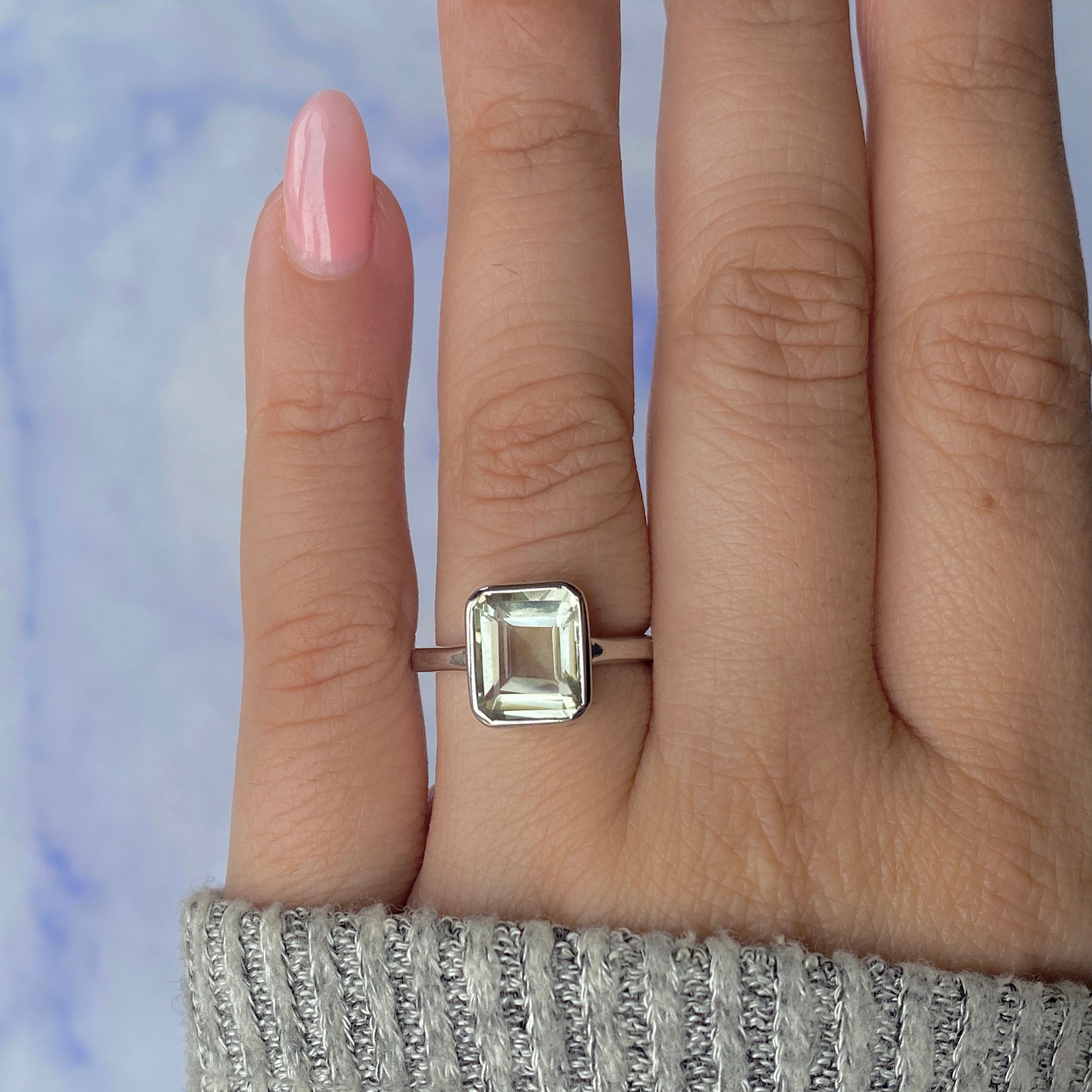 Green Amethyst Ring-(GRA-RDR-1926.)
