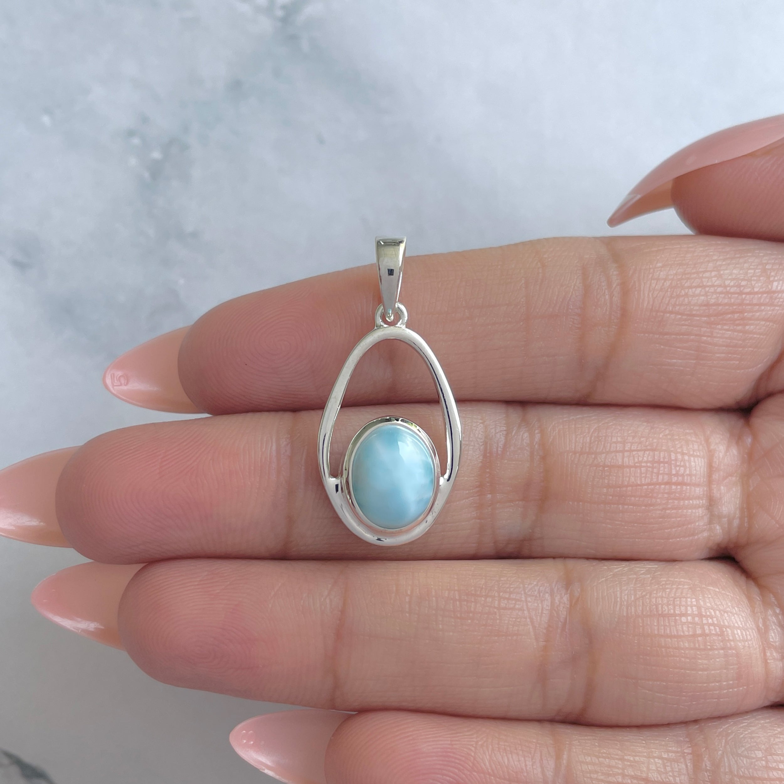 Larimar Pendant-(LAR-RDEP-116.)