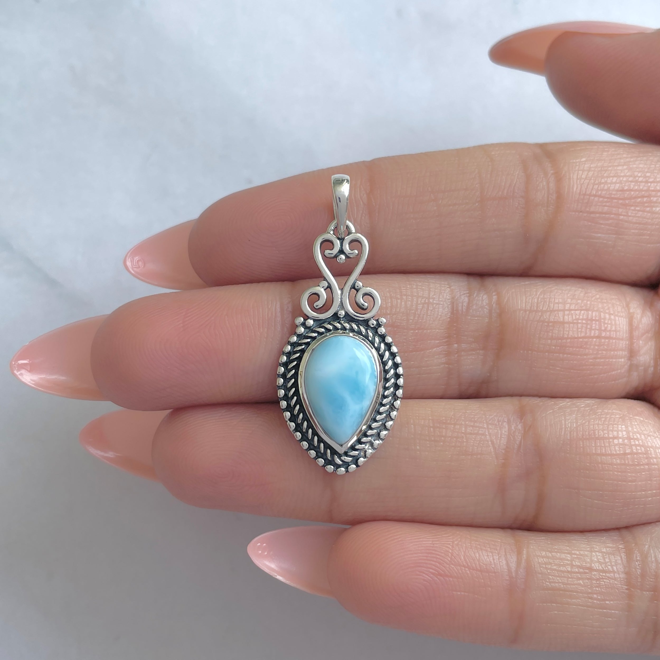 Larimar Pendant-(LAR-RDEP-81.)