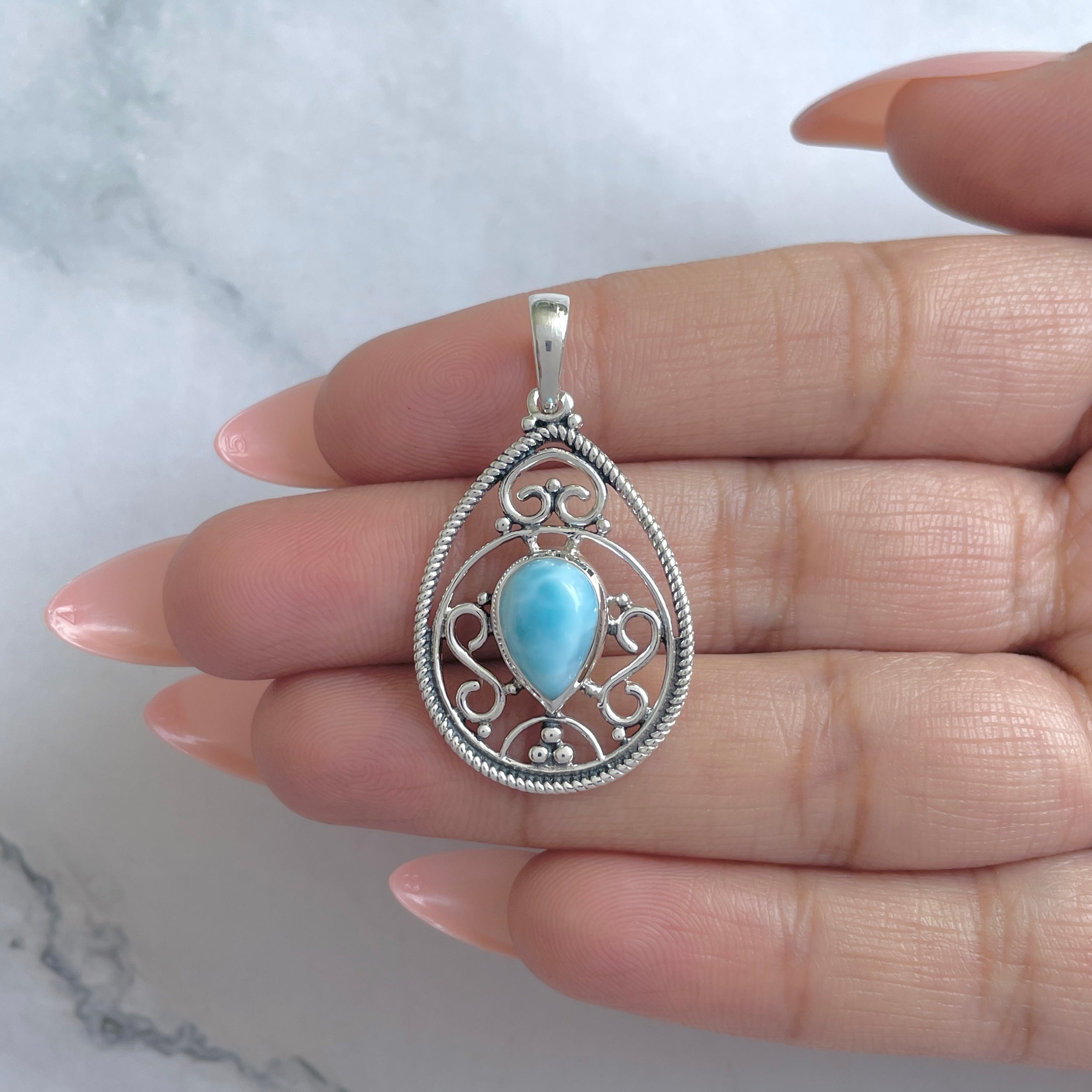 Larimar Pendant-(LAR-RDEP-87.)