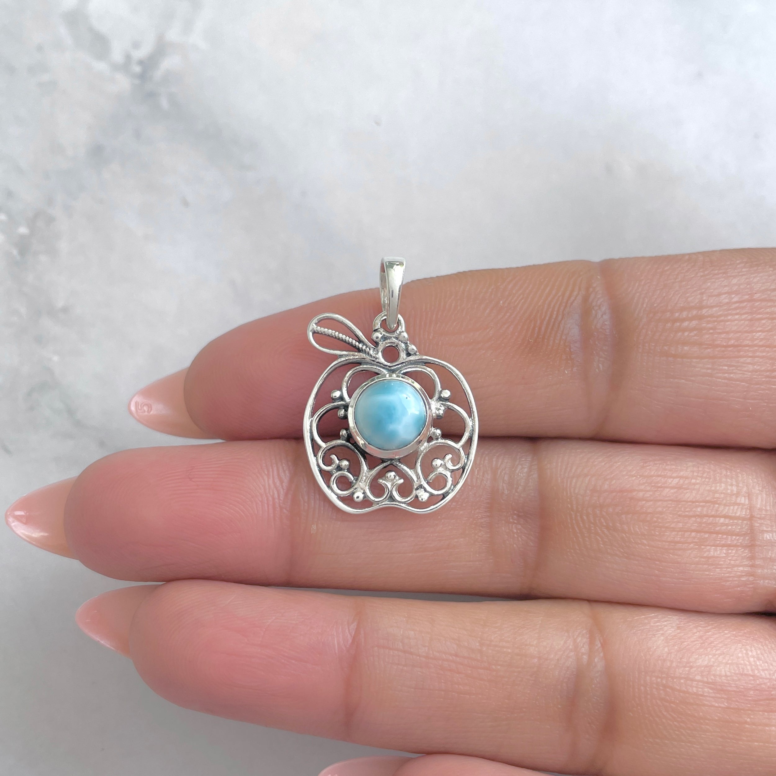 Larimar Pendant-(LAR-RDEP-88.)