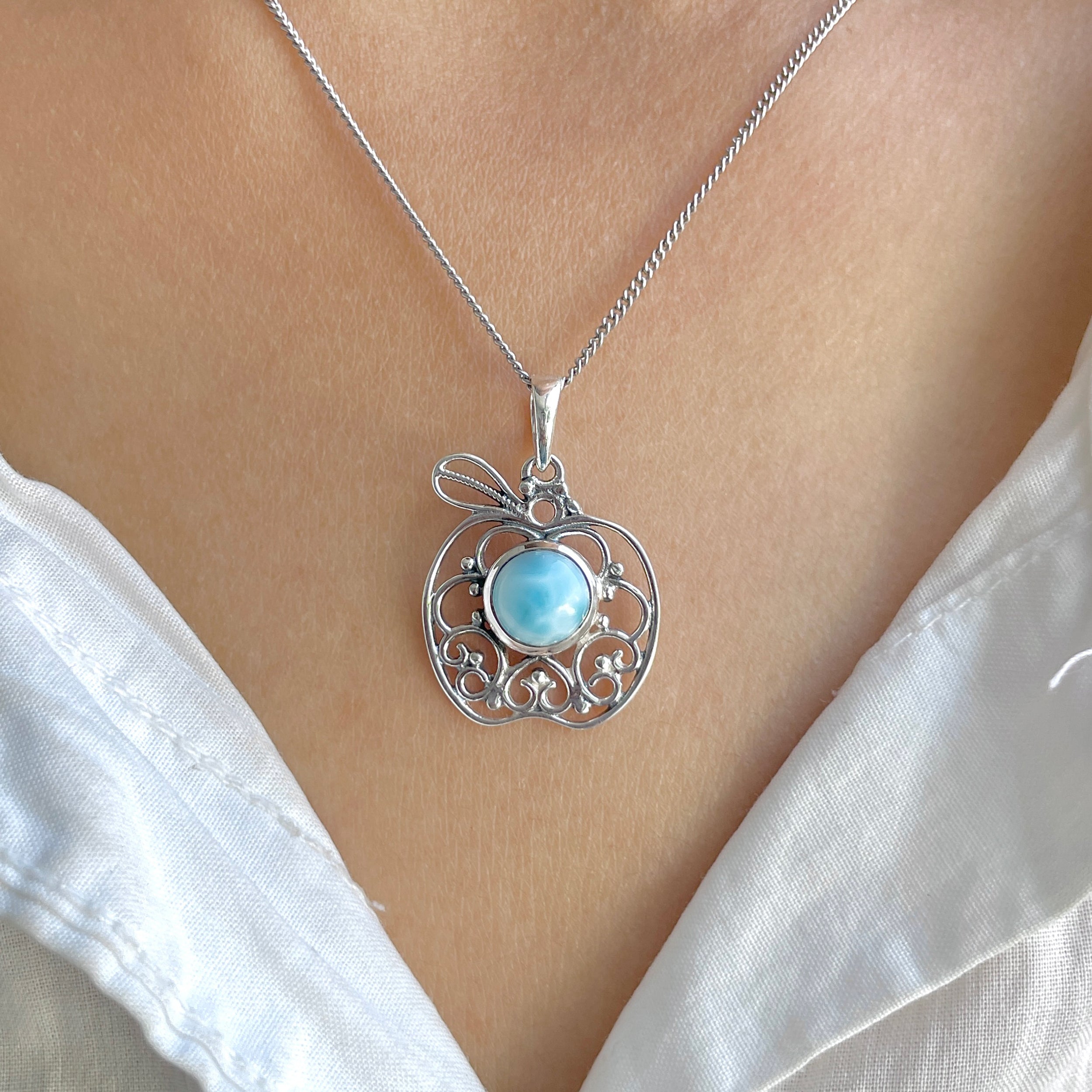Larimar Pendant-(LAR-RDEP-88.)