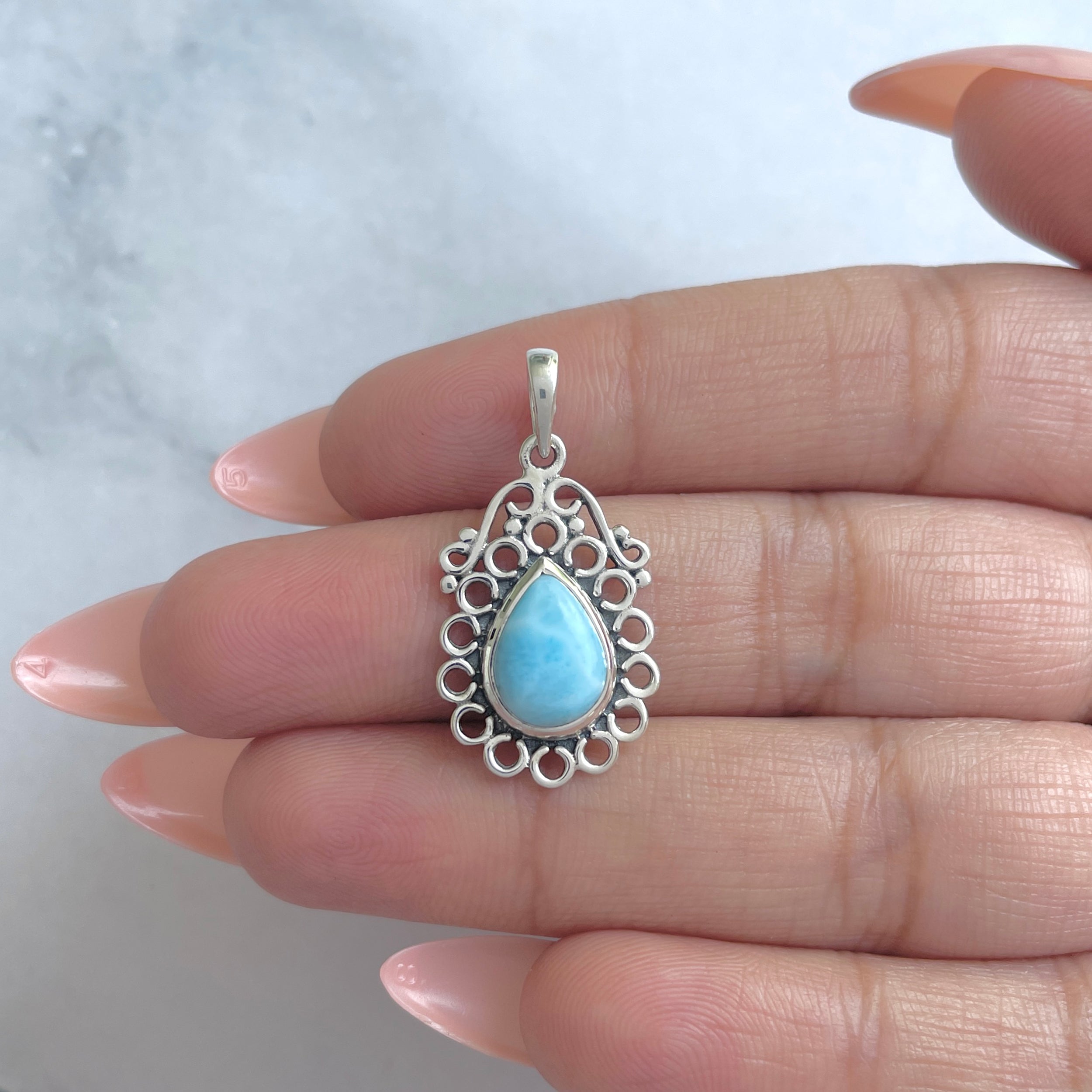 Larimar Pendant-(LAR-RDEP-94.)
