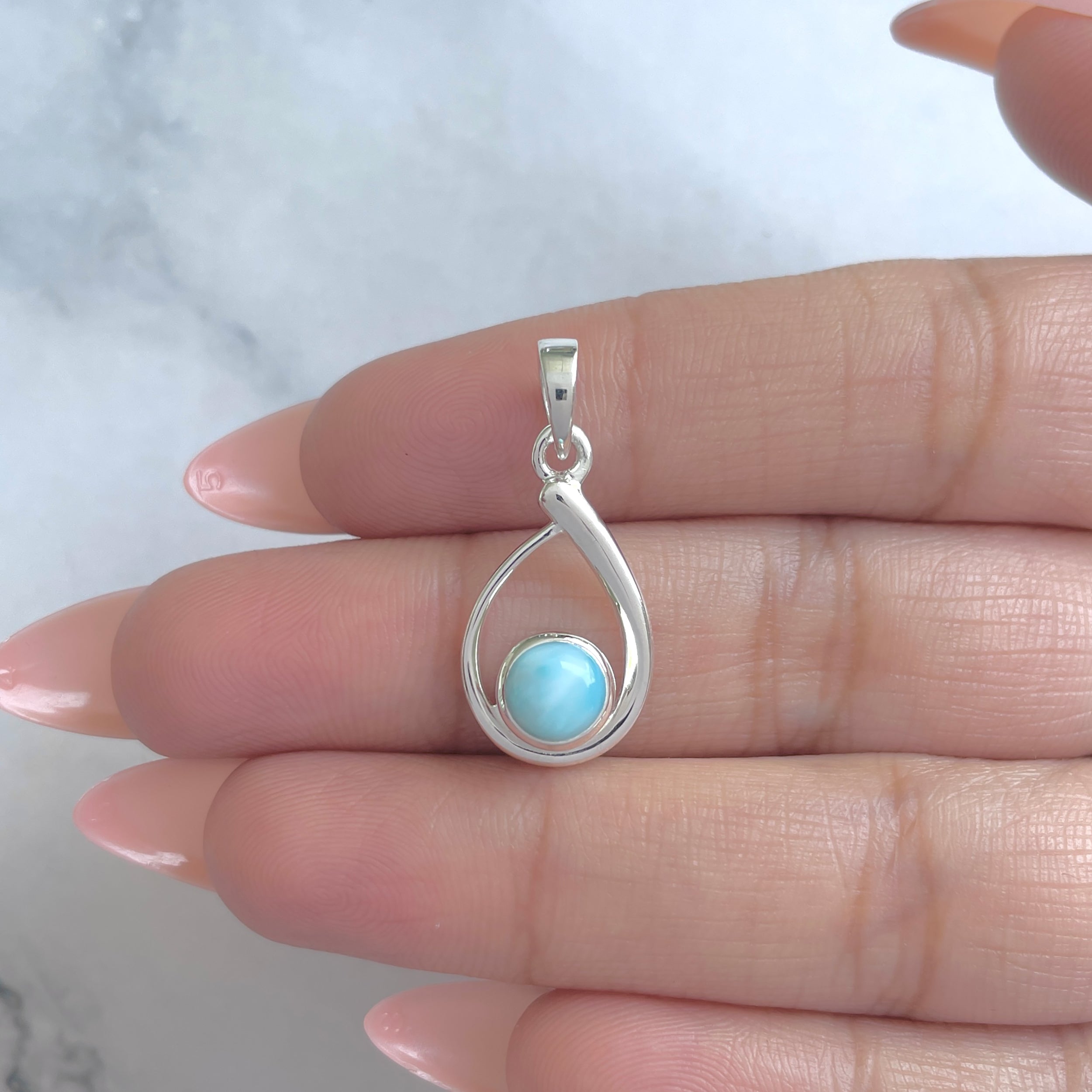 Larimar Pendant-(LAR-RDP-135.)