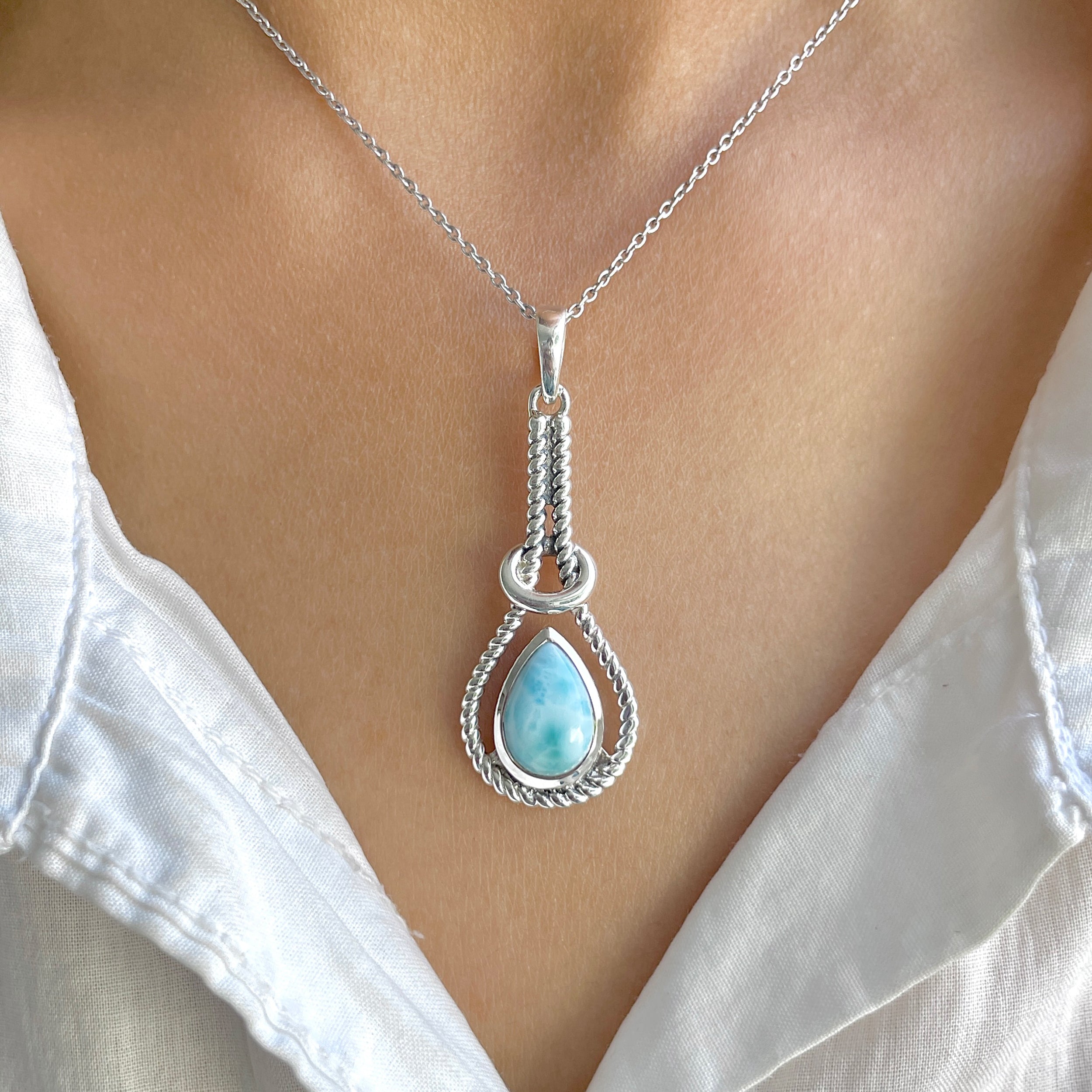 Larimar Pendant-(LAR-RDP-81.)