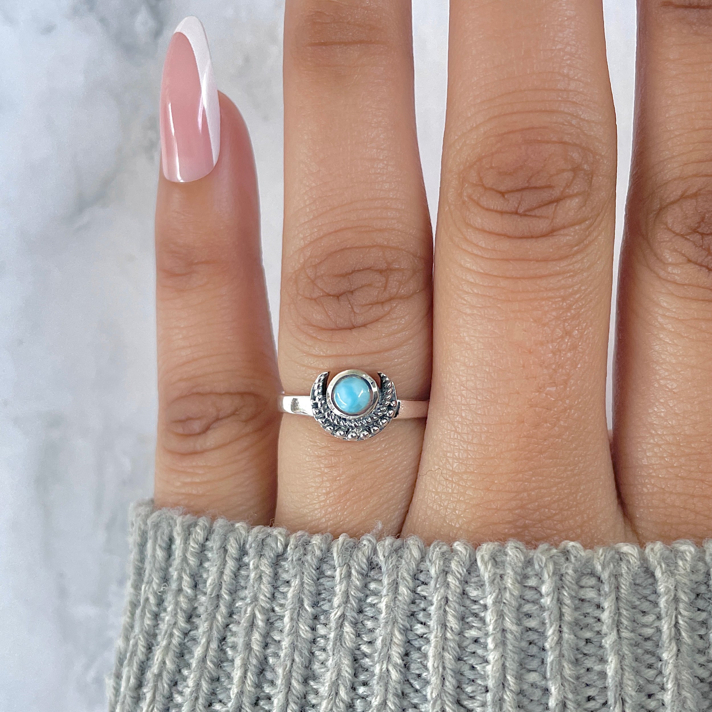 Larimar Ring-(LAR-RDR-1030.)
