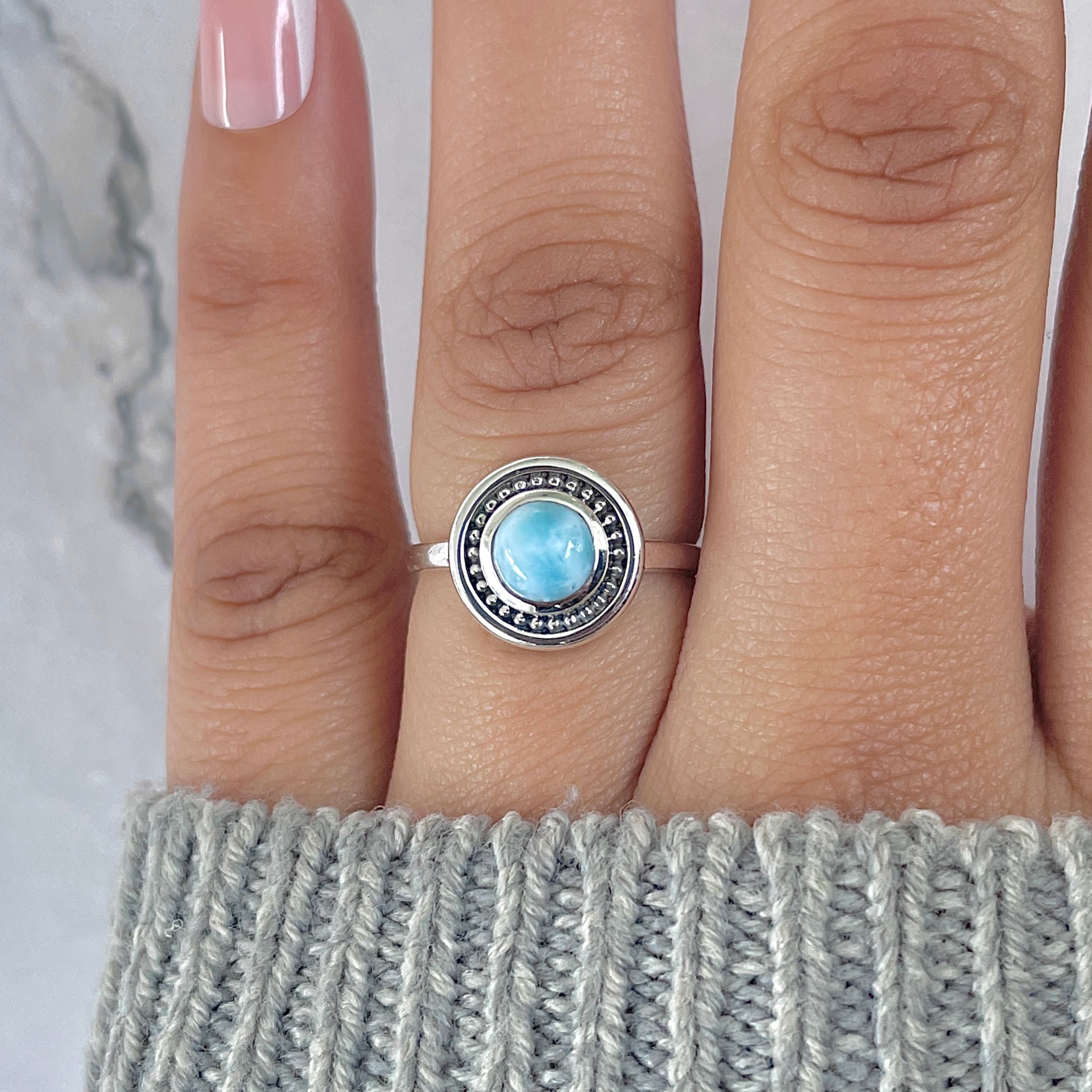 Larimar Ring-(LAR-RDR-1289.)