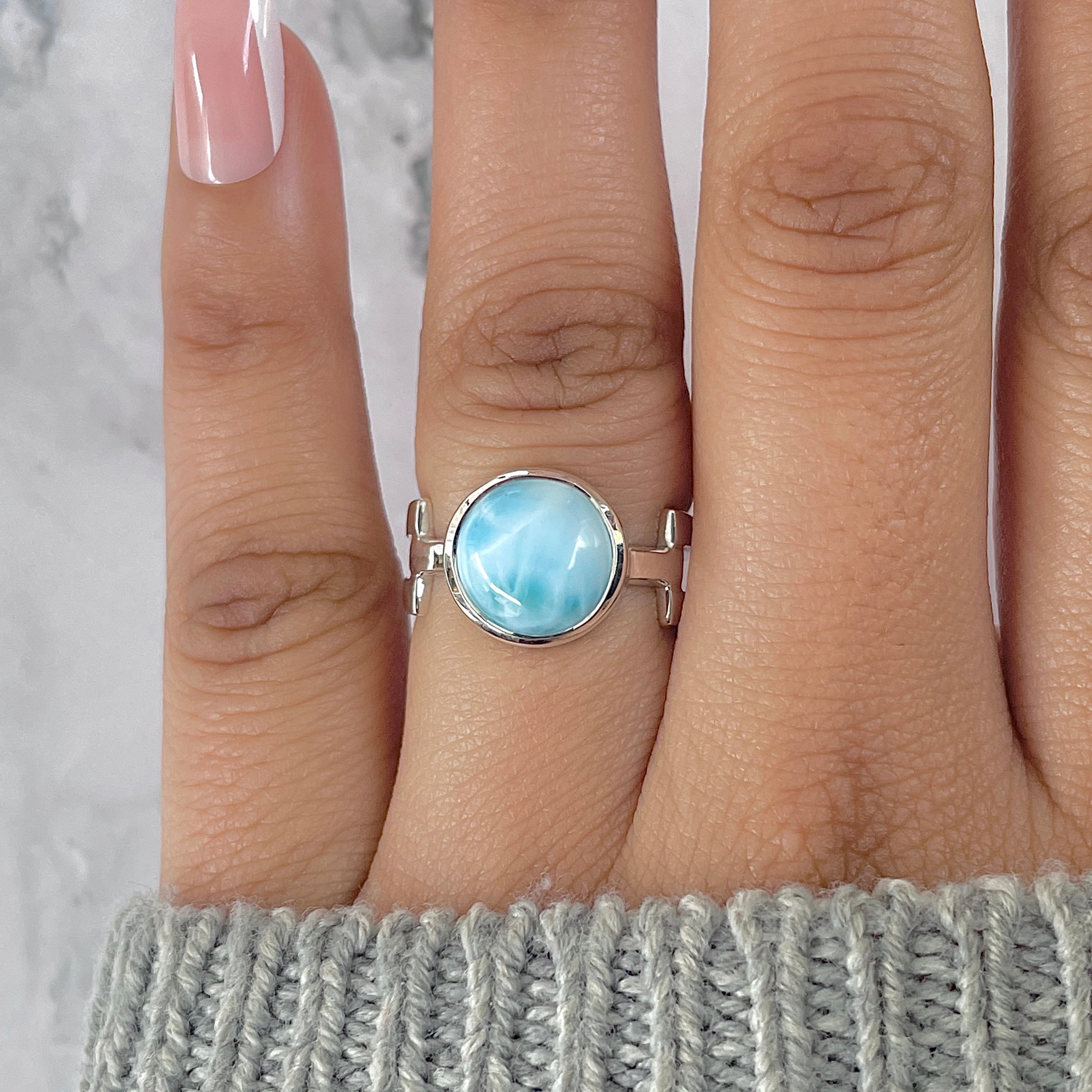 Larimar Ring-(LAR-RDR-44.)
