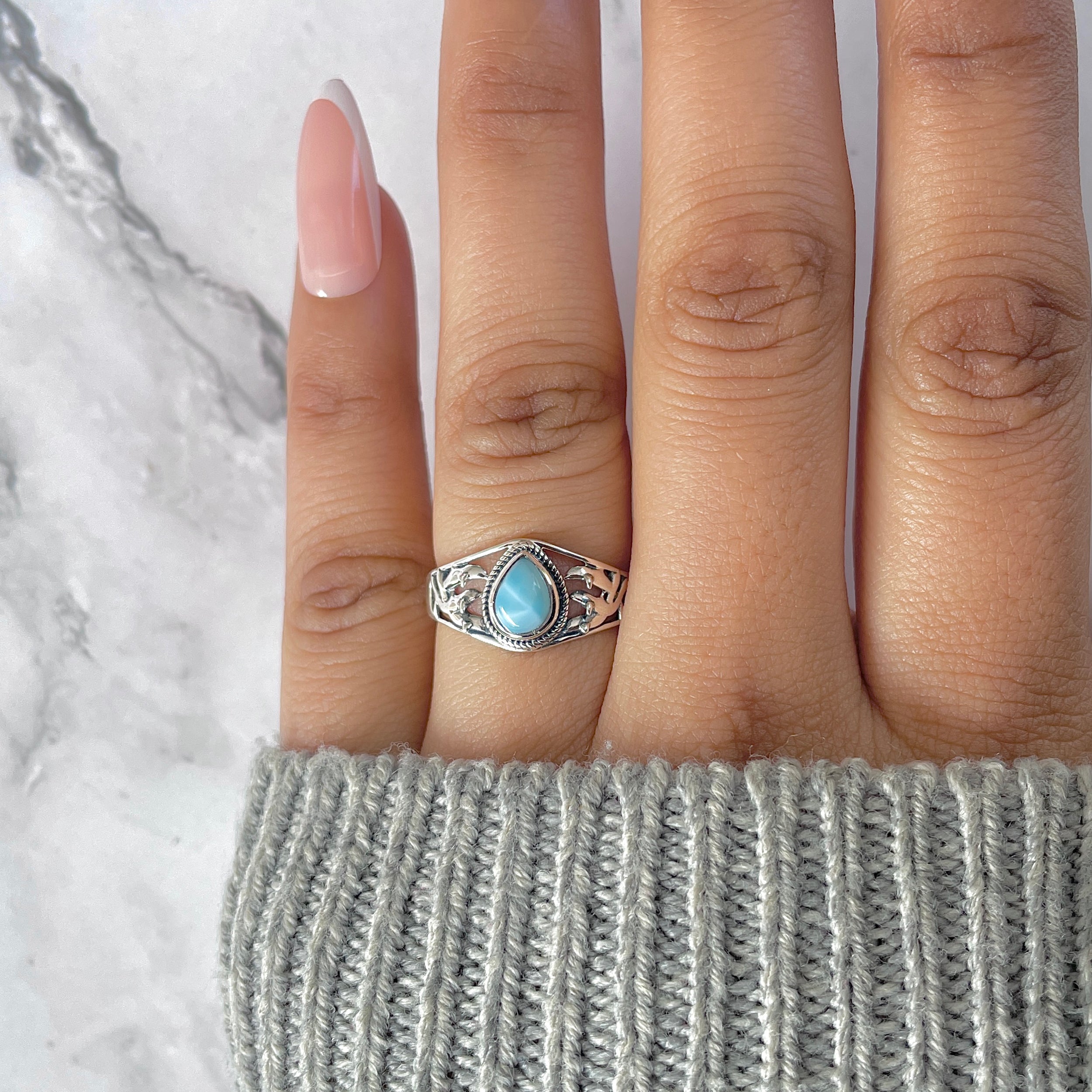 Larimar Ring-(LAR-RDR-71.)