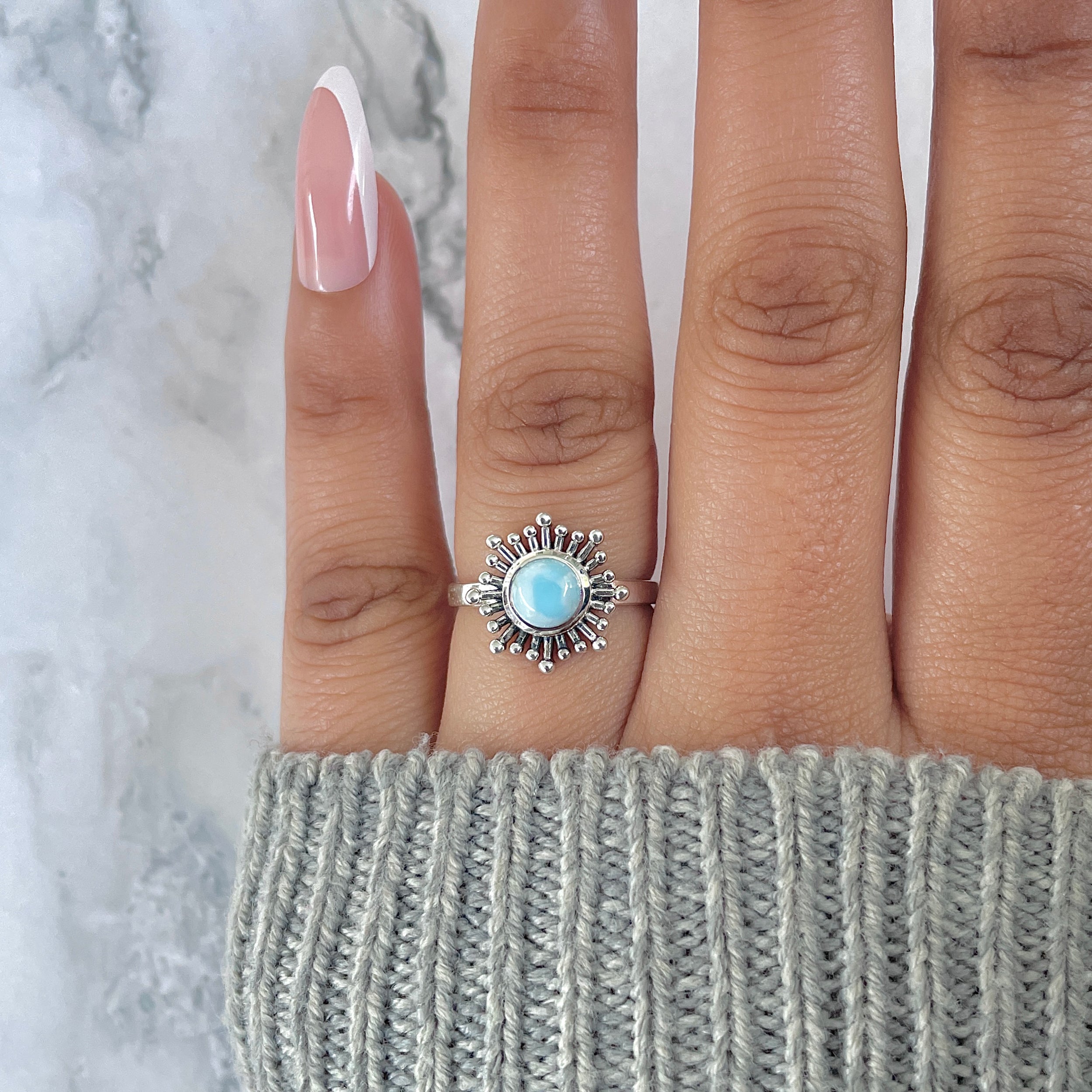Larimar Ring-(LAR-RDR-842.)