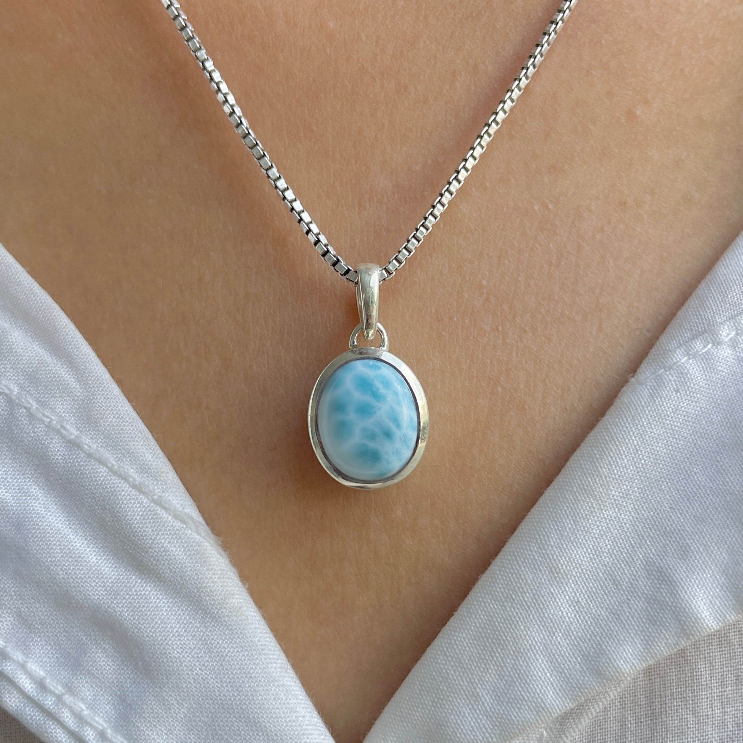 Larimar Pendant-(LAR-RDP-684.)