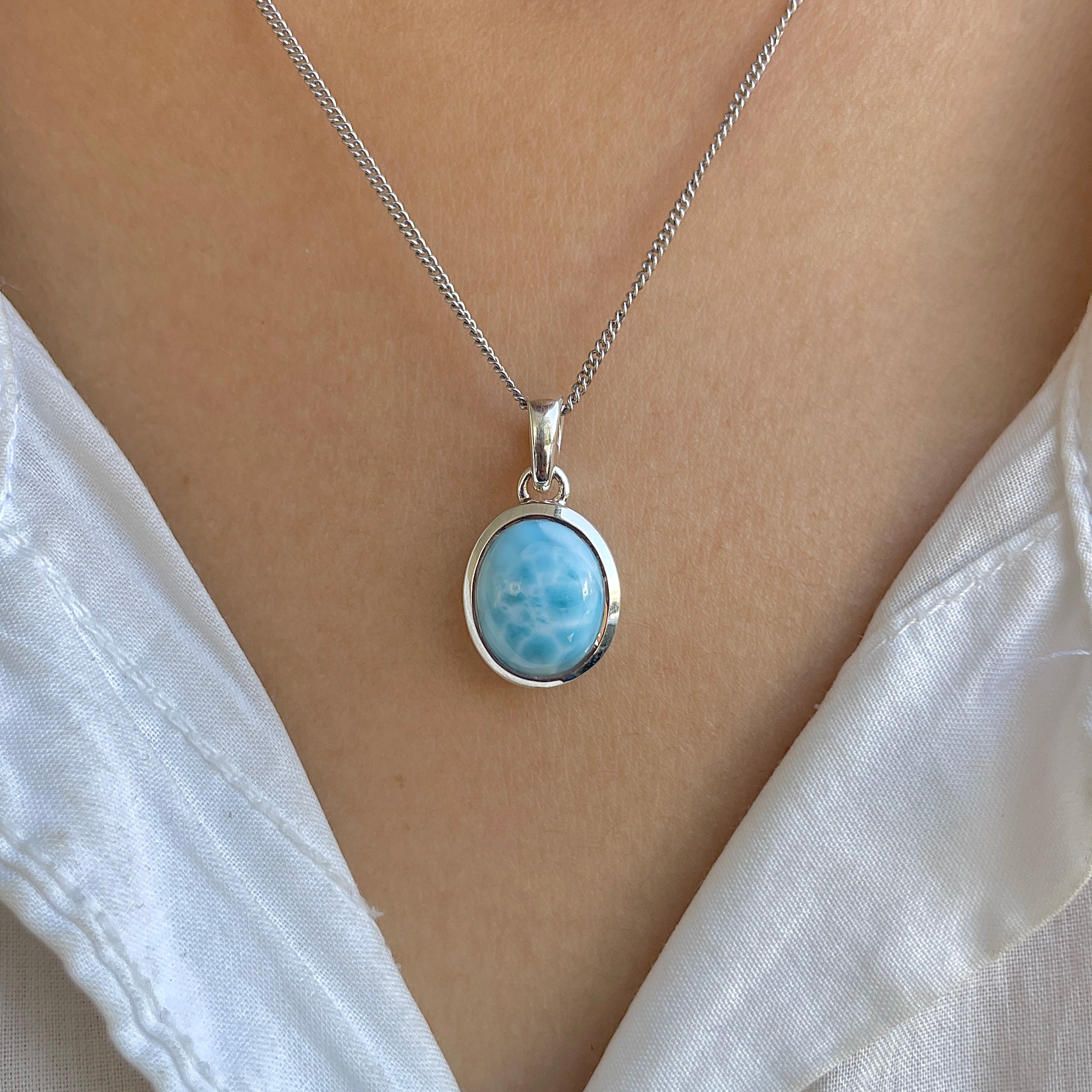 Larimar Pendant-(LAR-RDP-687.)