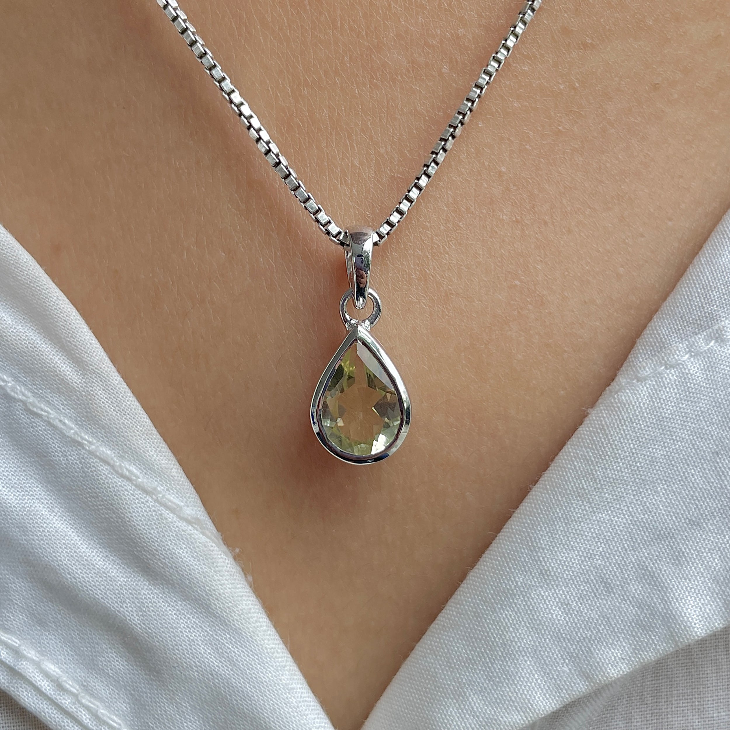 Lemon Quartz Pendant-(LEM-RDP-468.)